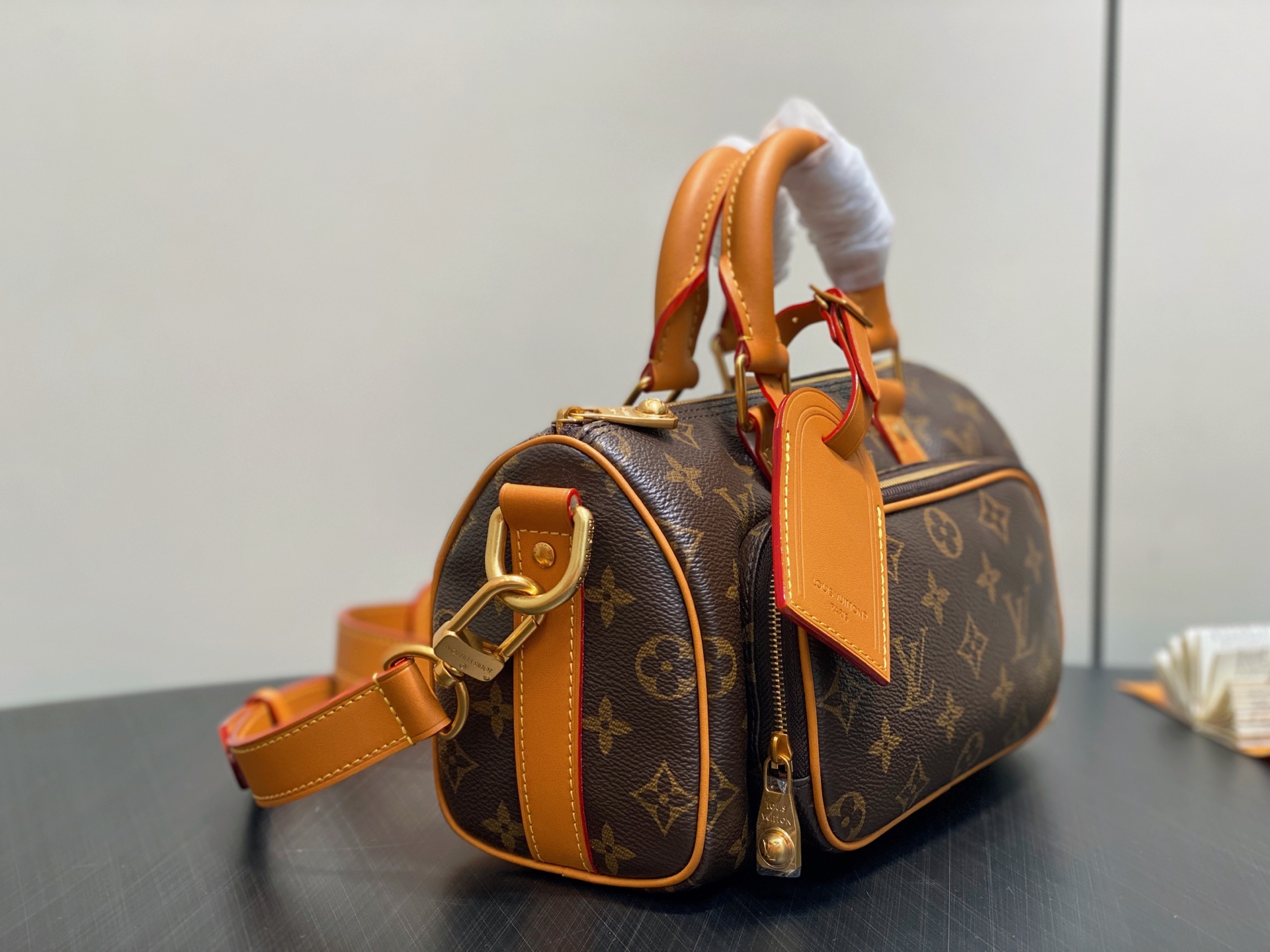 【顶级原单】M14981老花 复古男包枕头包 KEEPALL 25 CARGO 手袋 本款 Keepal