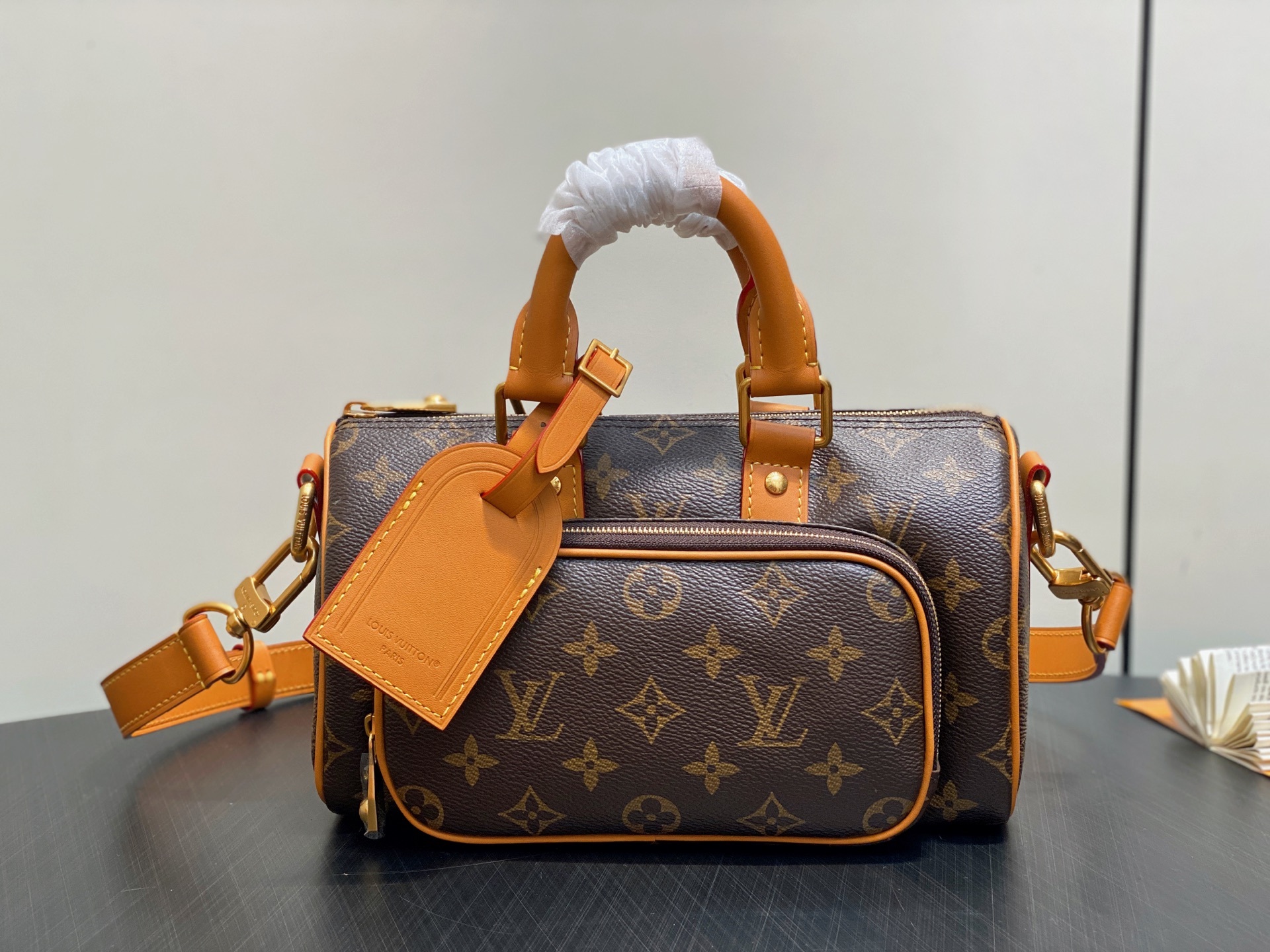 【顶级原单】M14981老花 复古男包枕头包 KEEPALL 25 CARGO 手袋 本款 Keepal