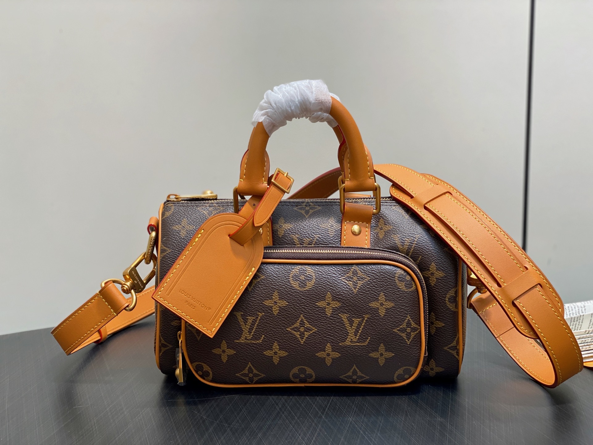 【顶级原单】M14981老花 复古男包枕头包 KEEPALL 25 CARGO 手袋 本款 Keepal