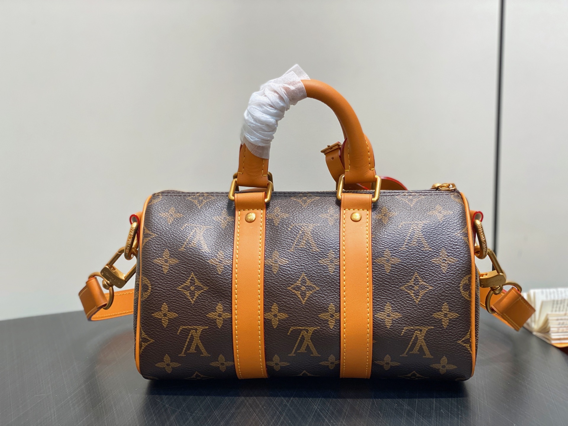 【顶级原单】M14981老花 复古男包枕头包 KEEPALL 25 CARGO 手袋 本款 Keepal