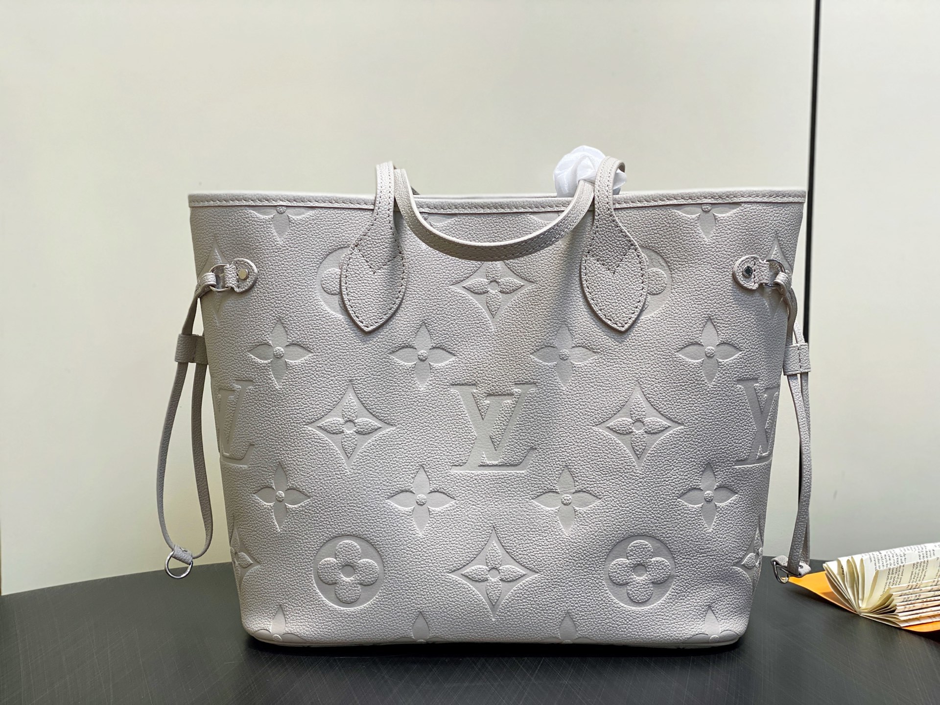 【顶级原单】M45685 M13758香芋紫 全皮压花购物袋系列 Neverfull 中号手袋 本款 N