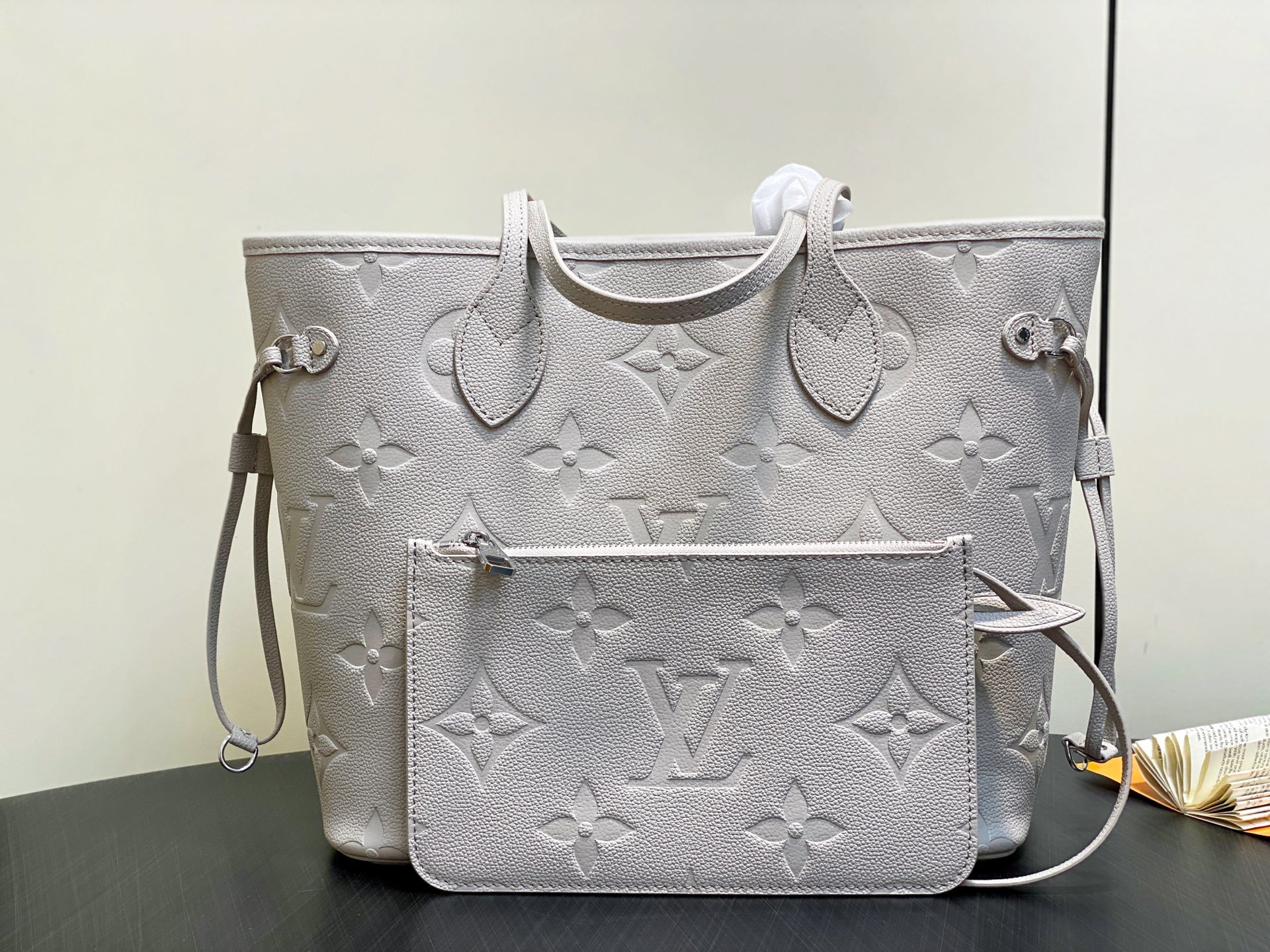 【顶级原单】M45685 M13758香芋紫 全皮压花购物袋系列 Neverfull 中号手袋 本款 N