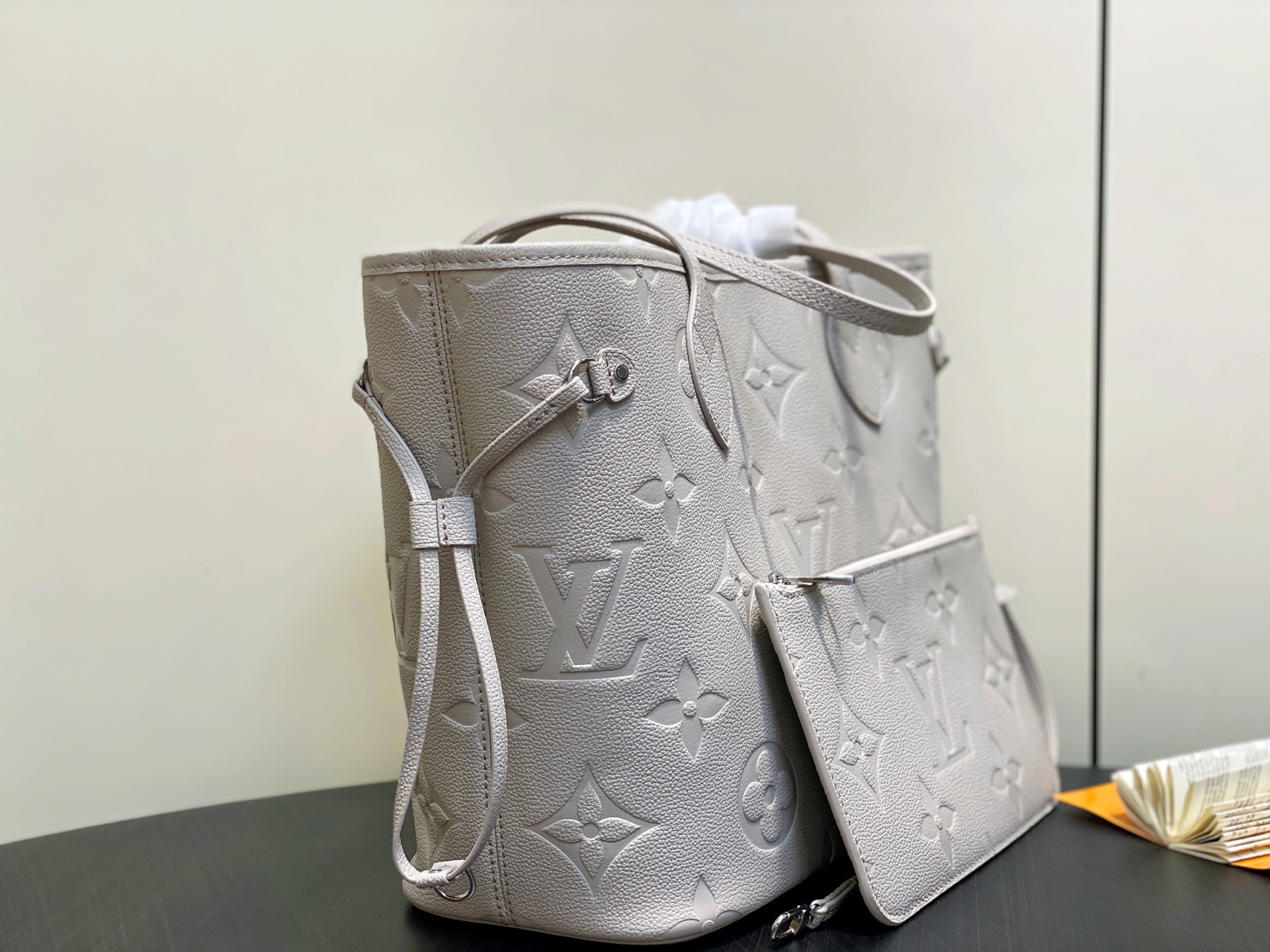 【顶级原单】M45685 M13758香芋紫 全皮压花购物袋系列 Neverfull 中号手袋 本款 N