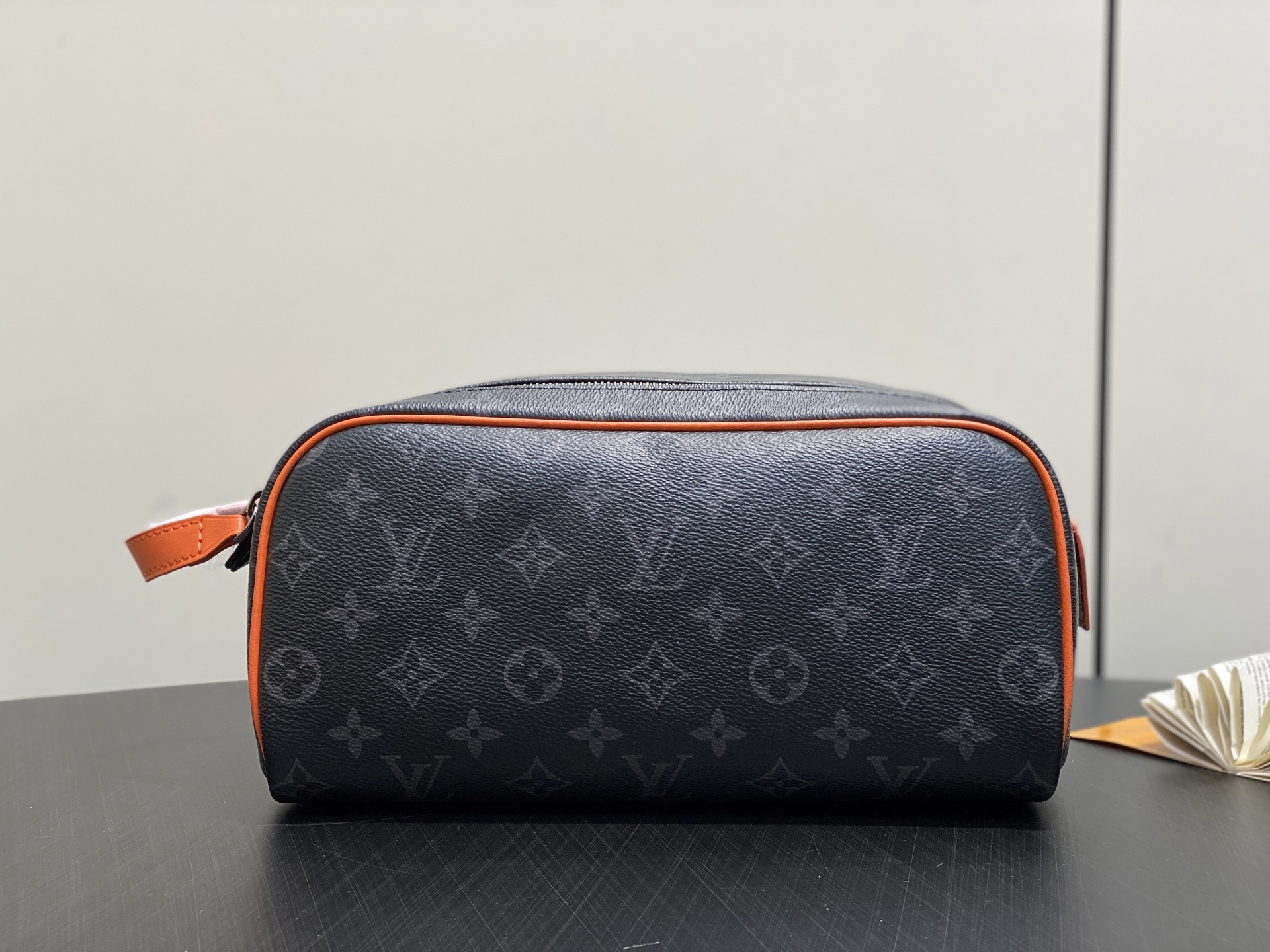 【顶级原单】M15246黑花橙色 洗漱包系列 DOPP KIT 盥洗袋 本款 Dopp Kit 盥洗袋取