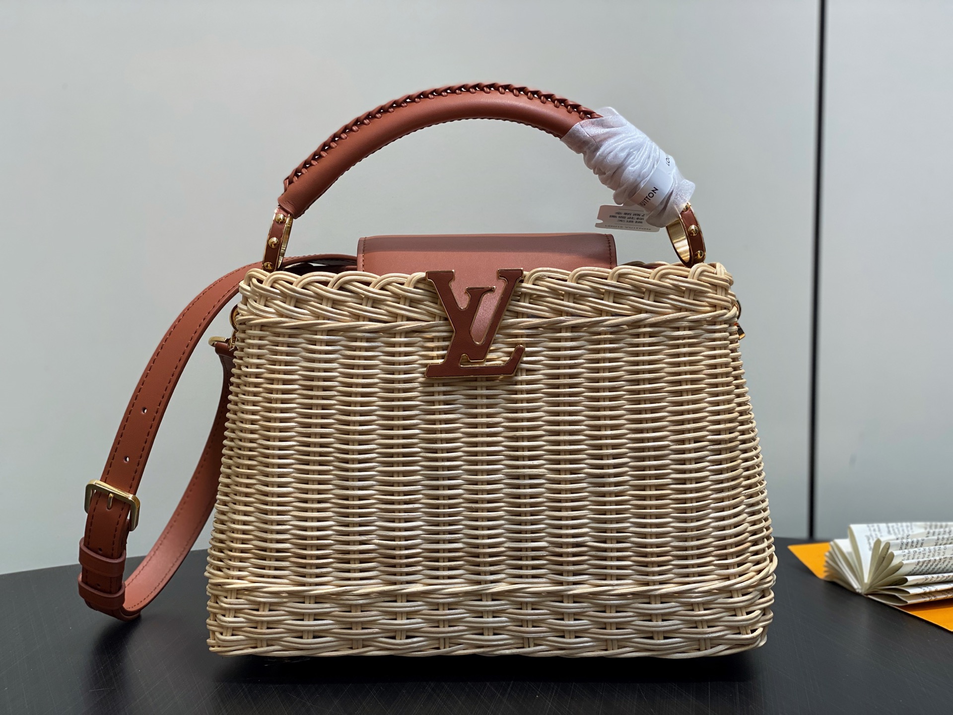 【顶级原单】M14366棕色 编织cap那英款 Capucines BB 手袋 本款 Capucines