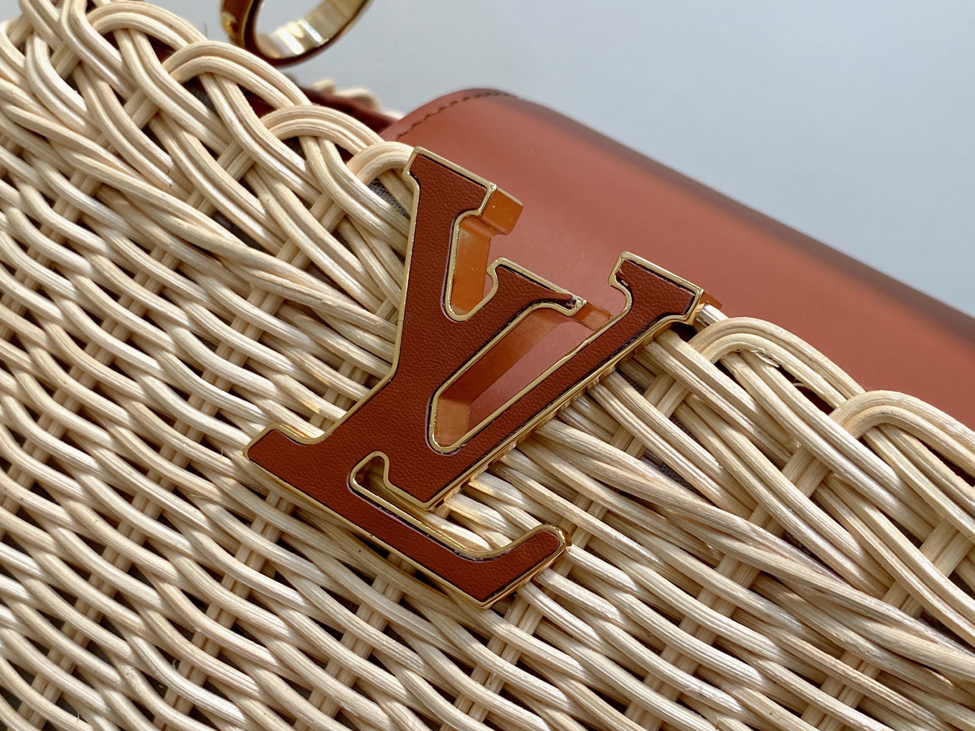 【顶级原单】M14366棕色 编织cap那英款 Capucines BB 手袋 本款 Capucines