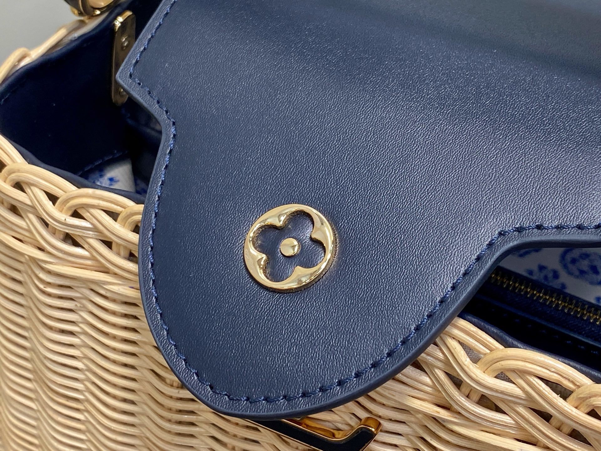 【顶级原单】M14366深蓝色 编织cap那英款 Capucines BB 手袋 本款 Capucine