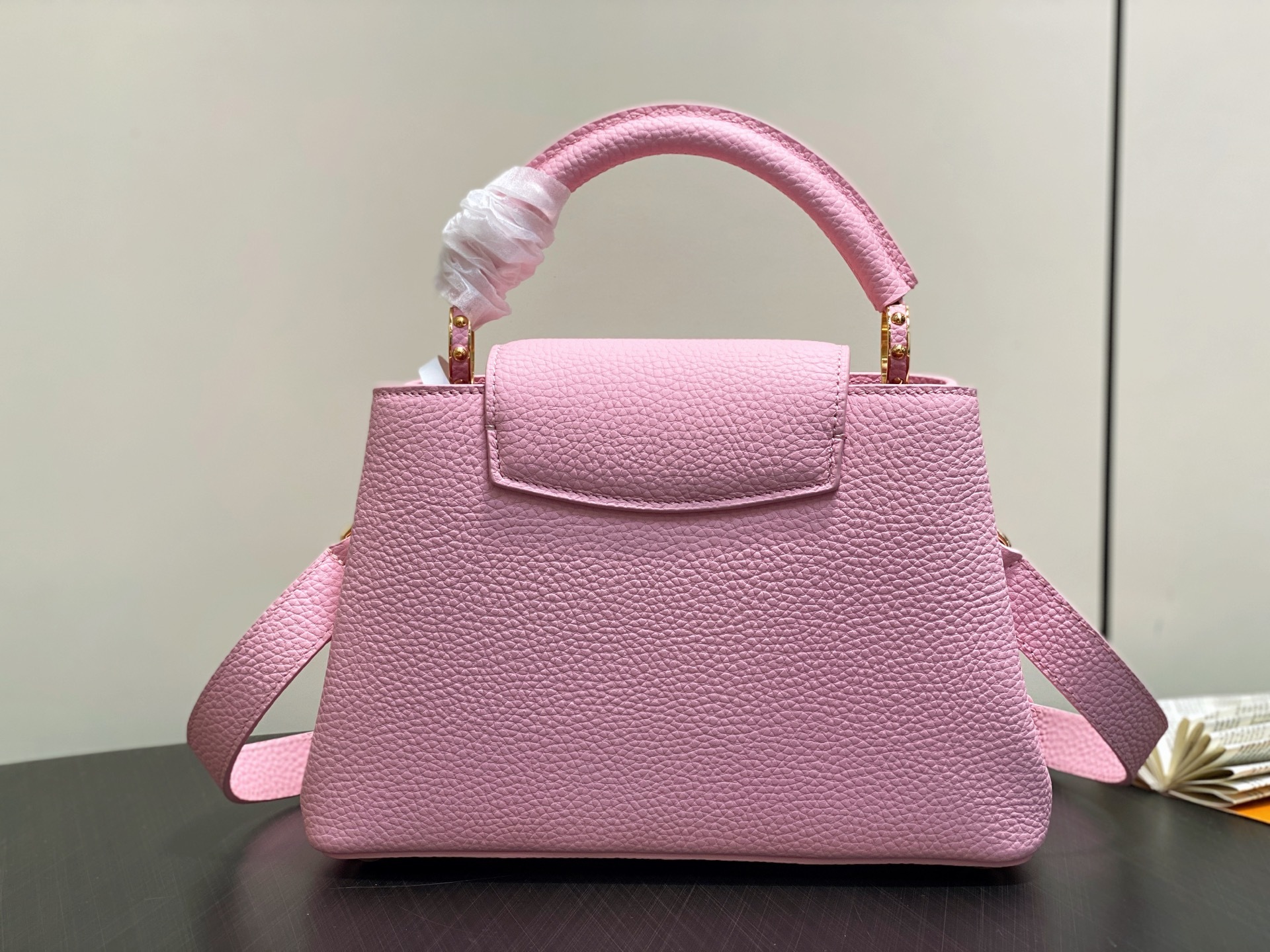 【顶级原单】M24545茉莉粉 全皮cap那英款系列 CAPUCINES BB手袋 M24727 Cap