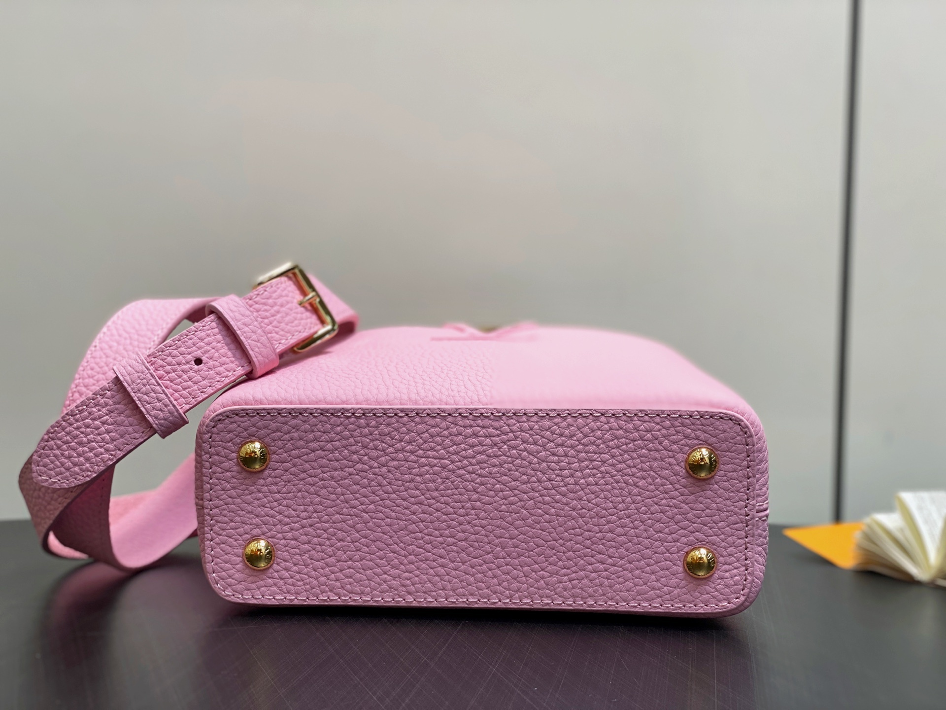 【顶级原单】M24545茉莉粉 全皮cap那英款系列 CAPUCINES 迷你手袋 M24727 Cap