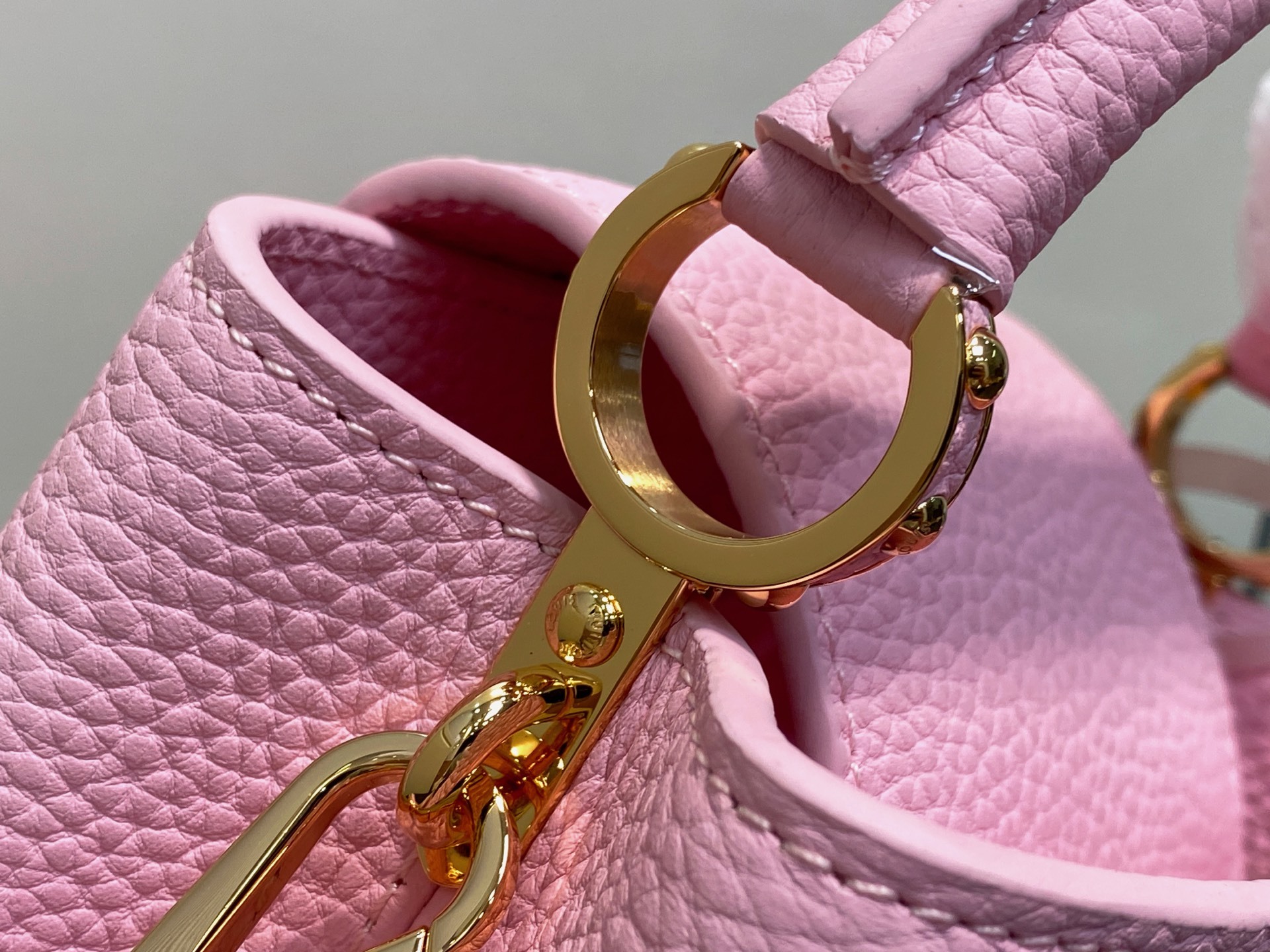 【顶级原单】M24545茉莉粉 全皮cap那英款系列 CAPUCINES 迷你手袋 M24727 Cap