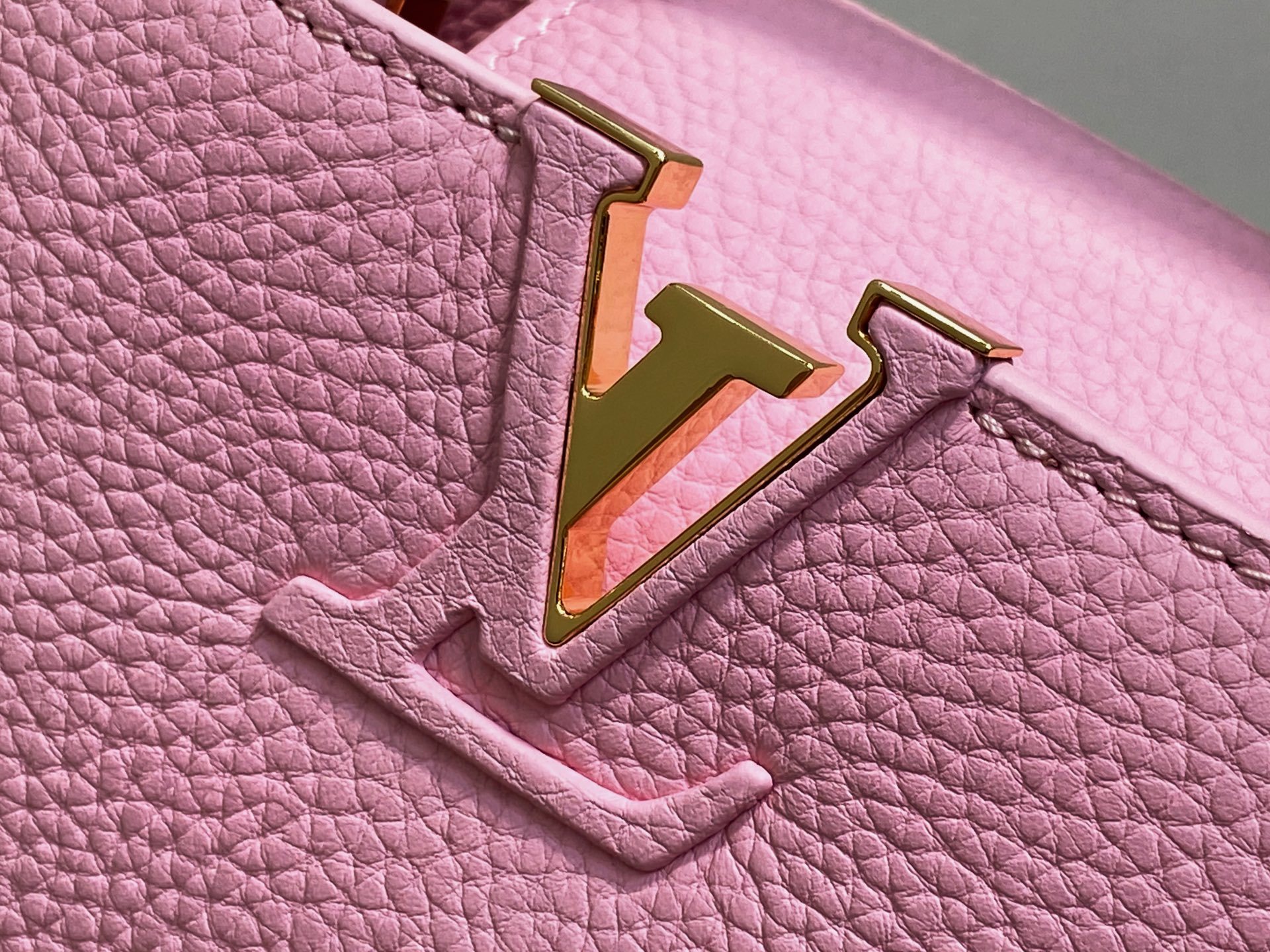 【顶级原单】M24545茉莉粉 全皮cap那英款系列 CAPUCINES 迷你手袋 M24727 Cap