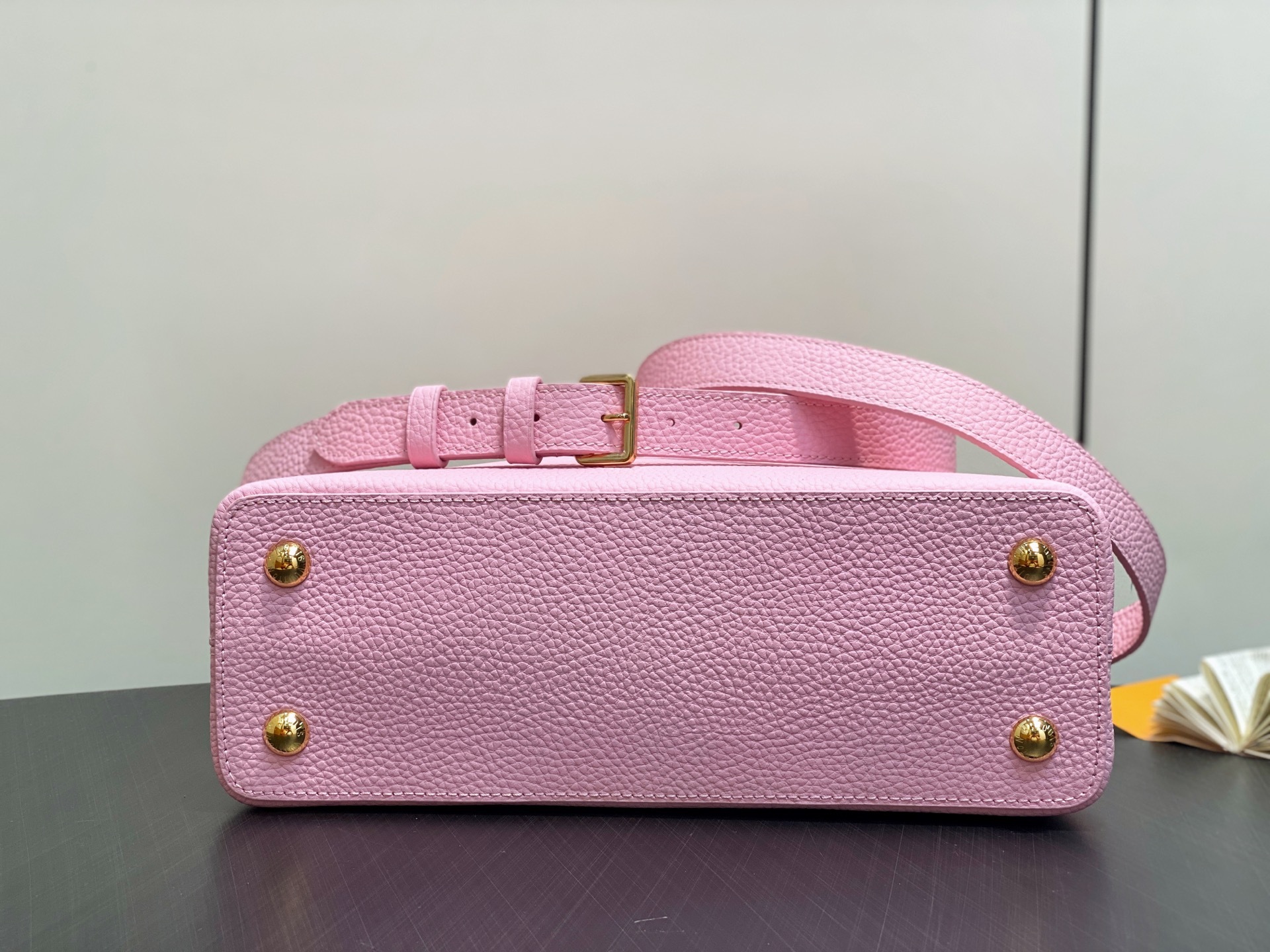 【顶级原单】M24545茉莉粉 全皮cap那英款系列 CAPUCINES 中号手袋 Capucines