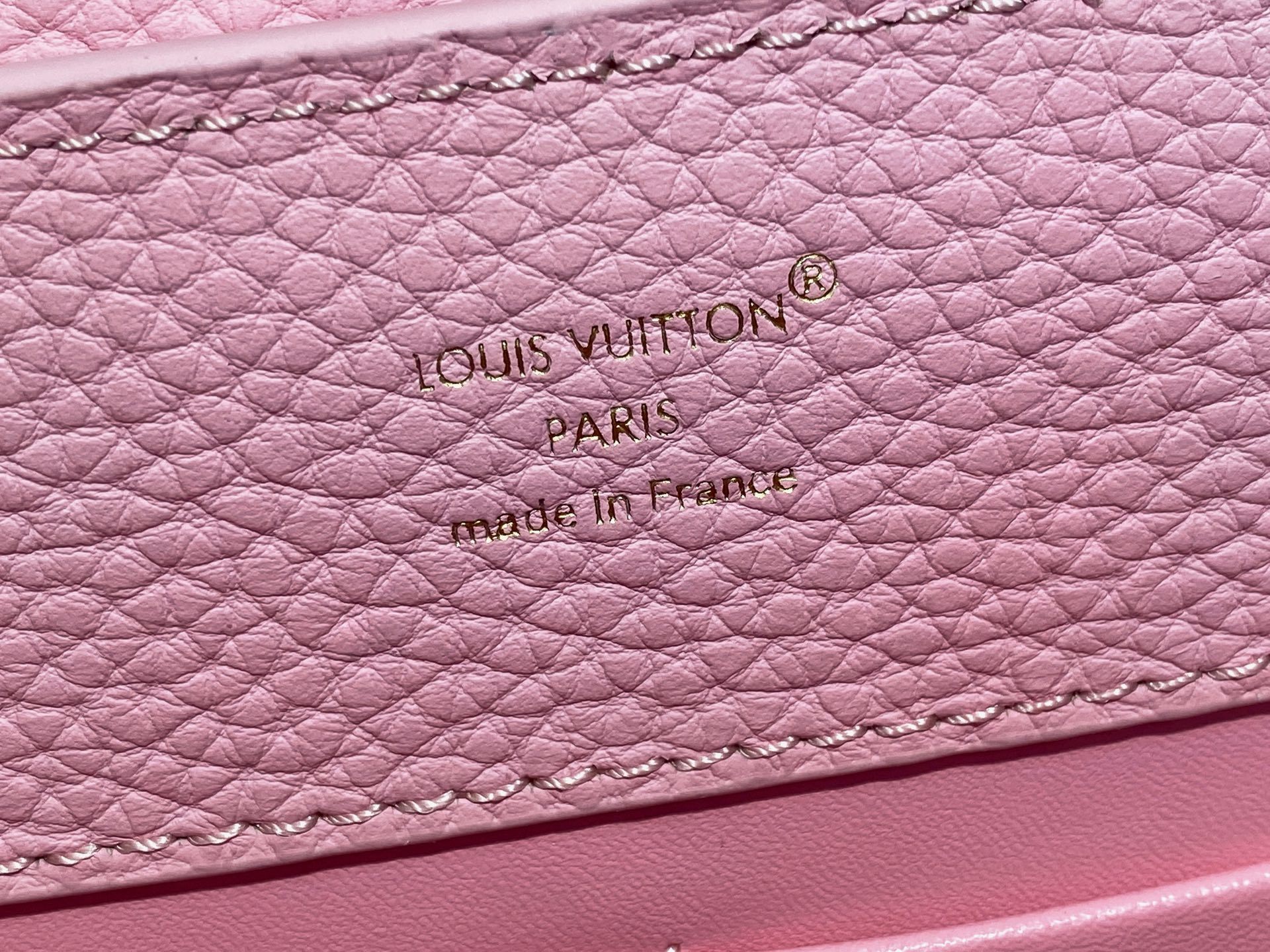 【顶级原单】M24545茉莉粉 全皮cap那英款系列 CAPUCINES 中号手袋 Capucines