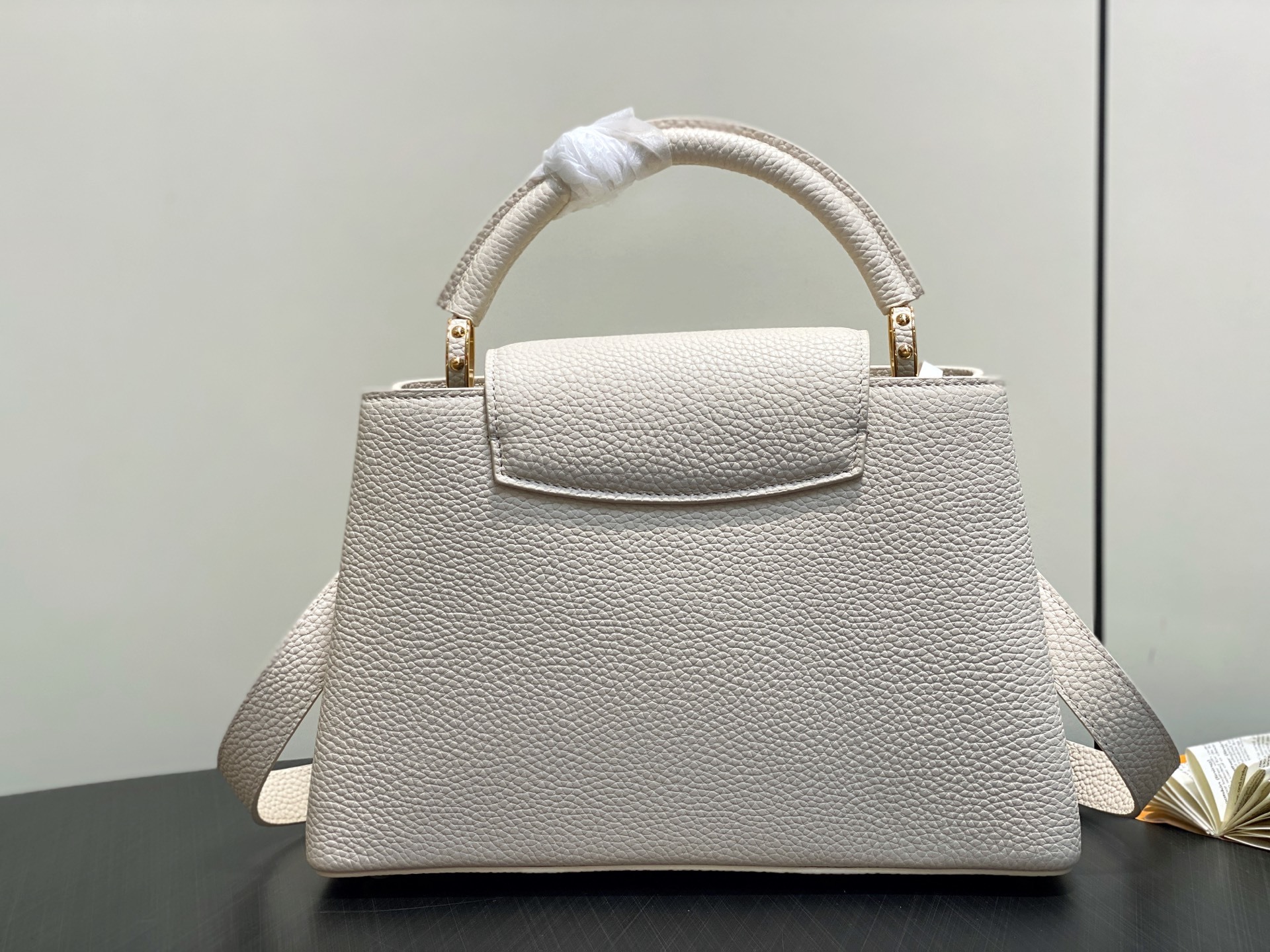 【顶级原单】M24545米白色 全皮cap那英款系列 CAPUCINES 中号手袋 Capucines