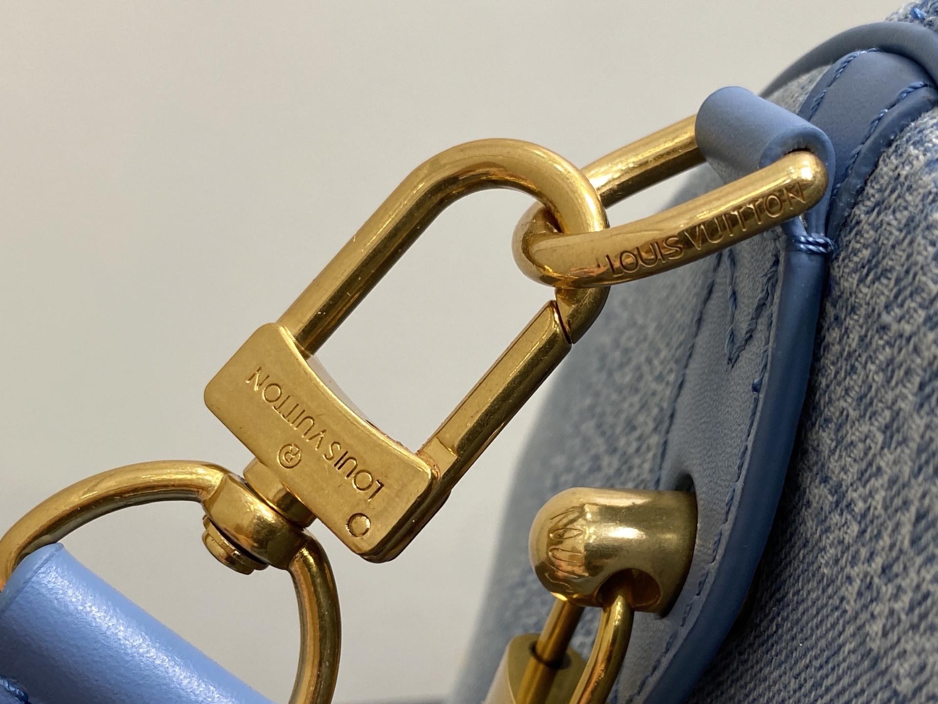【顶级原单】N00203蓝色格子 丹宁牛仔speedy枕头包 Speedy 30 Bandoulière