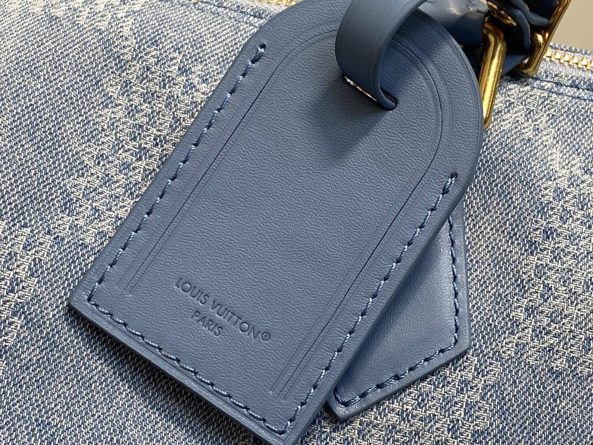 【顶级原单】N00203蓝色格子 丹宁牛仔speedy枕头包 Speedy 30 Bandoulière