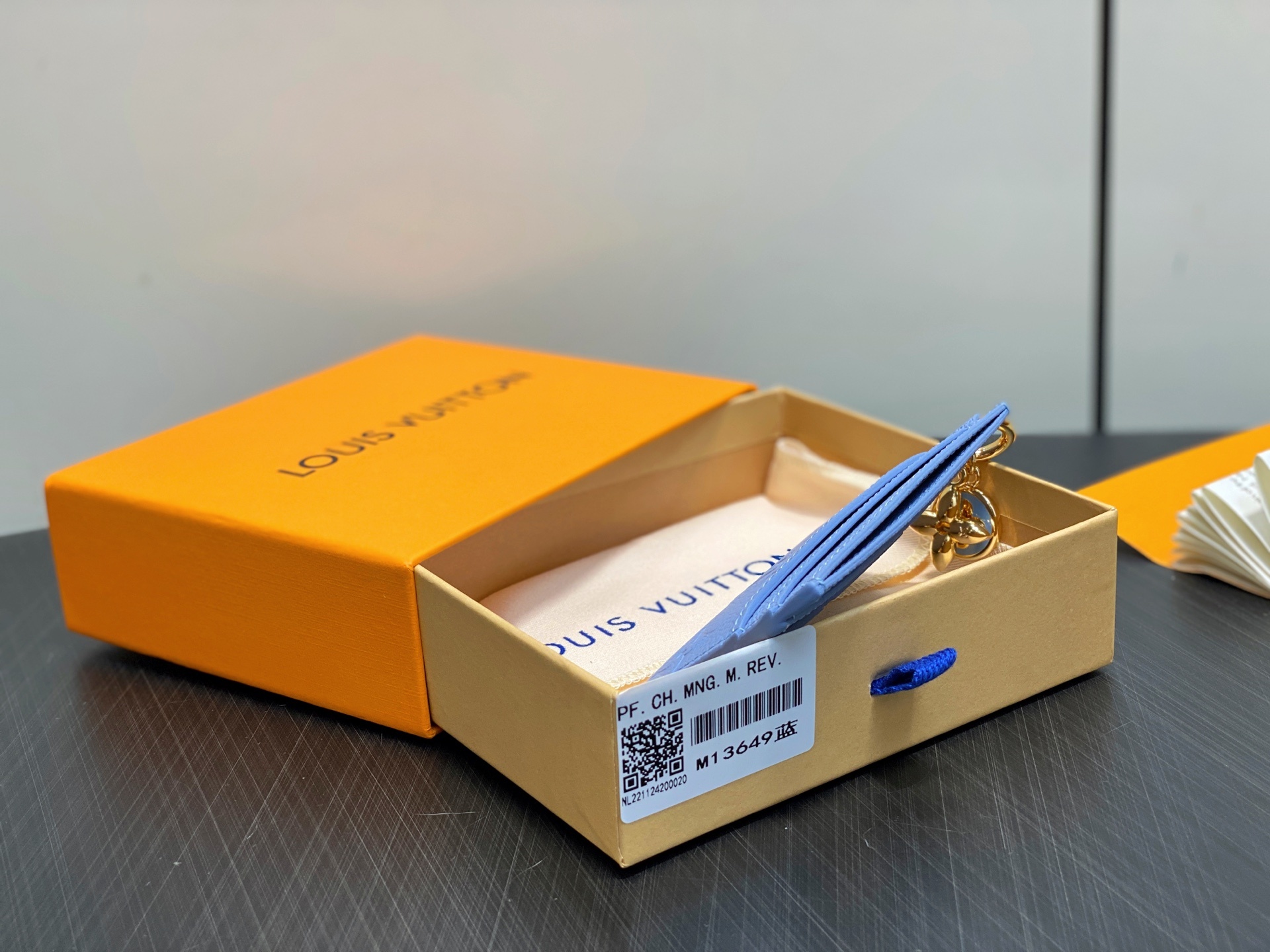 【顶级原单】M13649蓝色 全皮卡包钱包 LV Charms 名片夹 M13647粉色 M13645绿