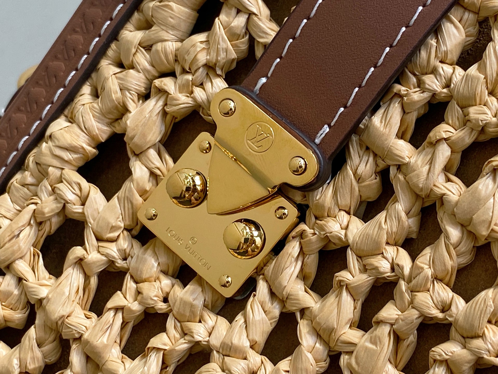 Louis Vuitton Raffia Woven Side Trunk Medium Satchel Bag, 23.5 x 16 x 8.5 cm 8 i1752587649294 8908 0 6