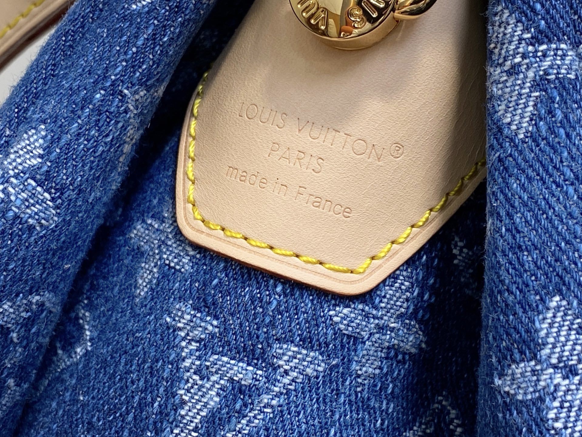 【顶级原单】M14978蓝色丹宁牛仔 刺绣樱桃链条包 LV x TM COUSSIN 小号手袋 牛仔/樱