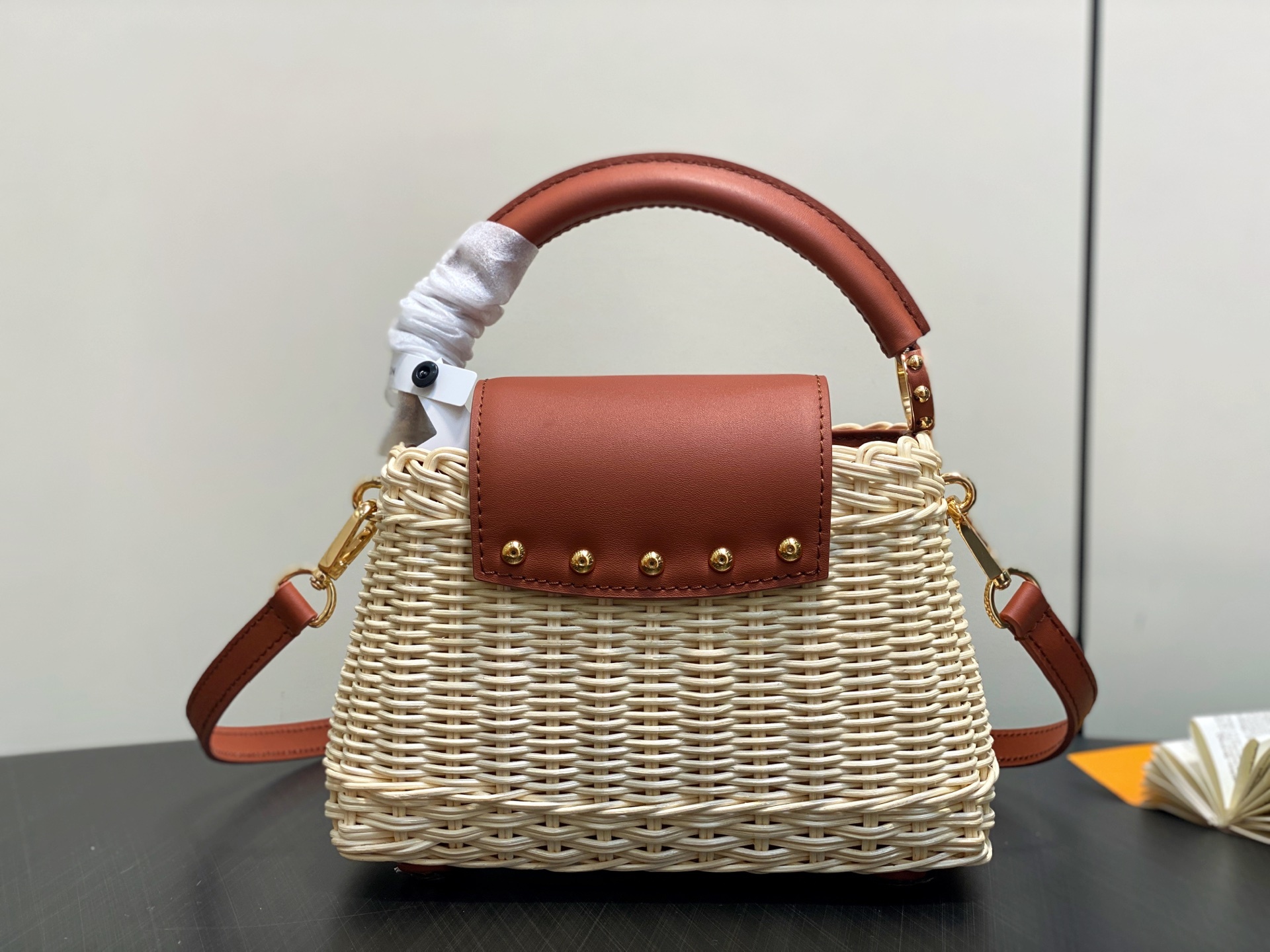 【顶级原单】M11617棕色编织 全皮cap那英款 CAPUCINES 迷你手袋 m11617 棕色 m