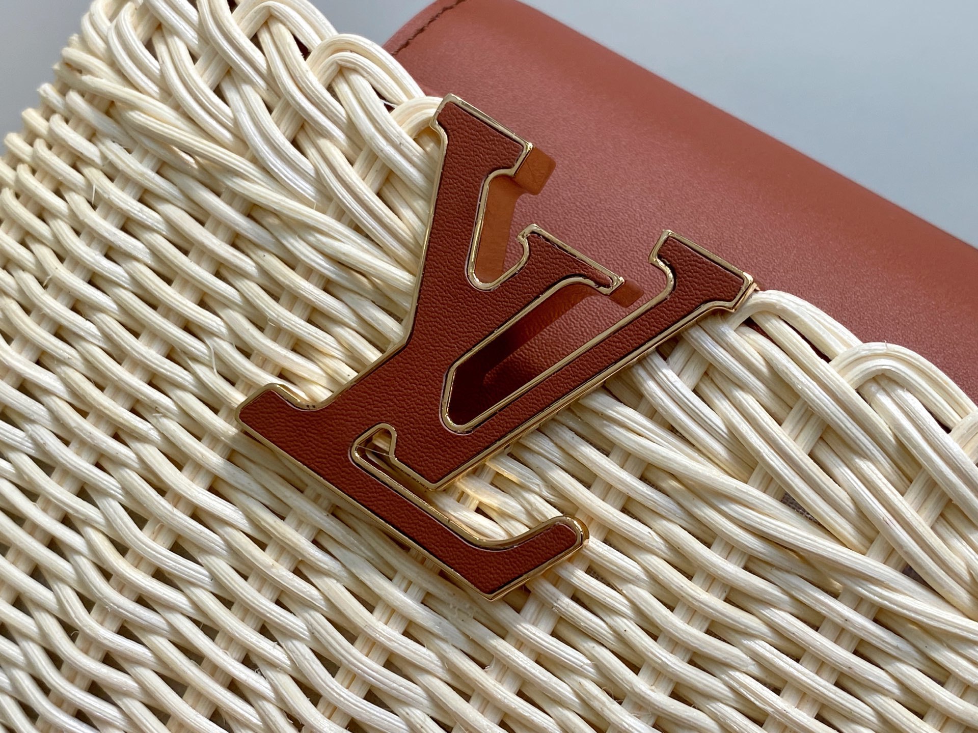 【顶级原单】M11617棕色编织 全皮cap那英款 CAPUCINES 迷你手袋 m11617 棕色 m