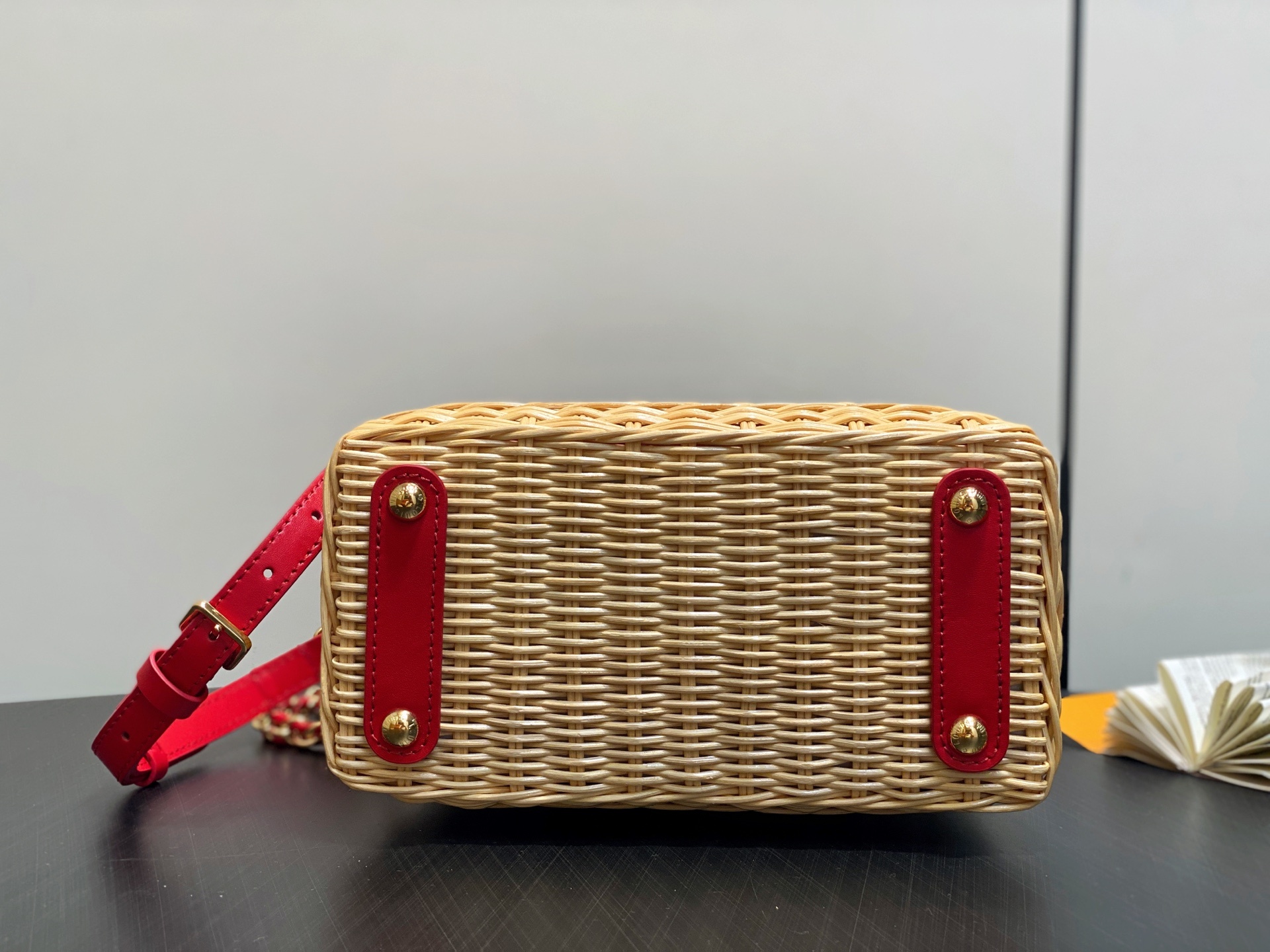 【顶级原单】M14295蓝色丹宁牛仔 刺绣樱桃cap那英款 Capucines 迷你手袋邂逅路易威登 x