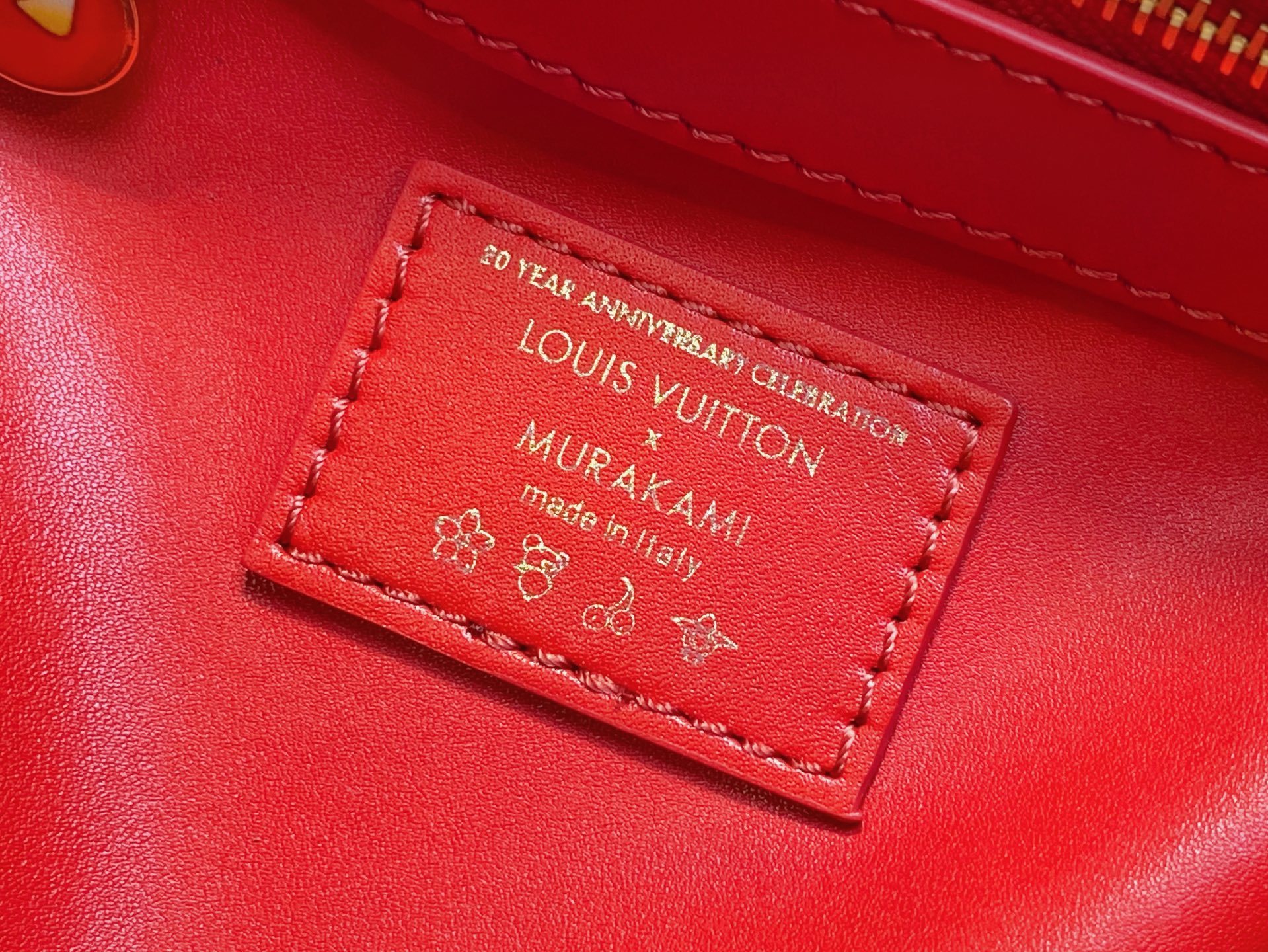 【顶级原单】M14295蓝色丹宁牛仔 刺绣樱桃cap那英款 Capucines 迷你手袋邂逅路易威登 x