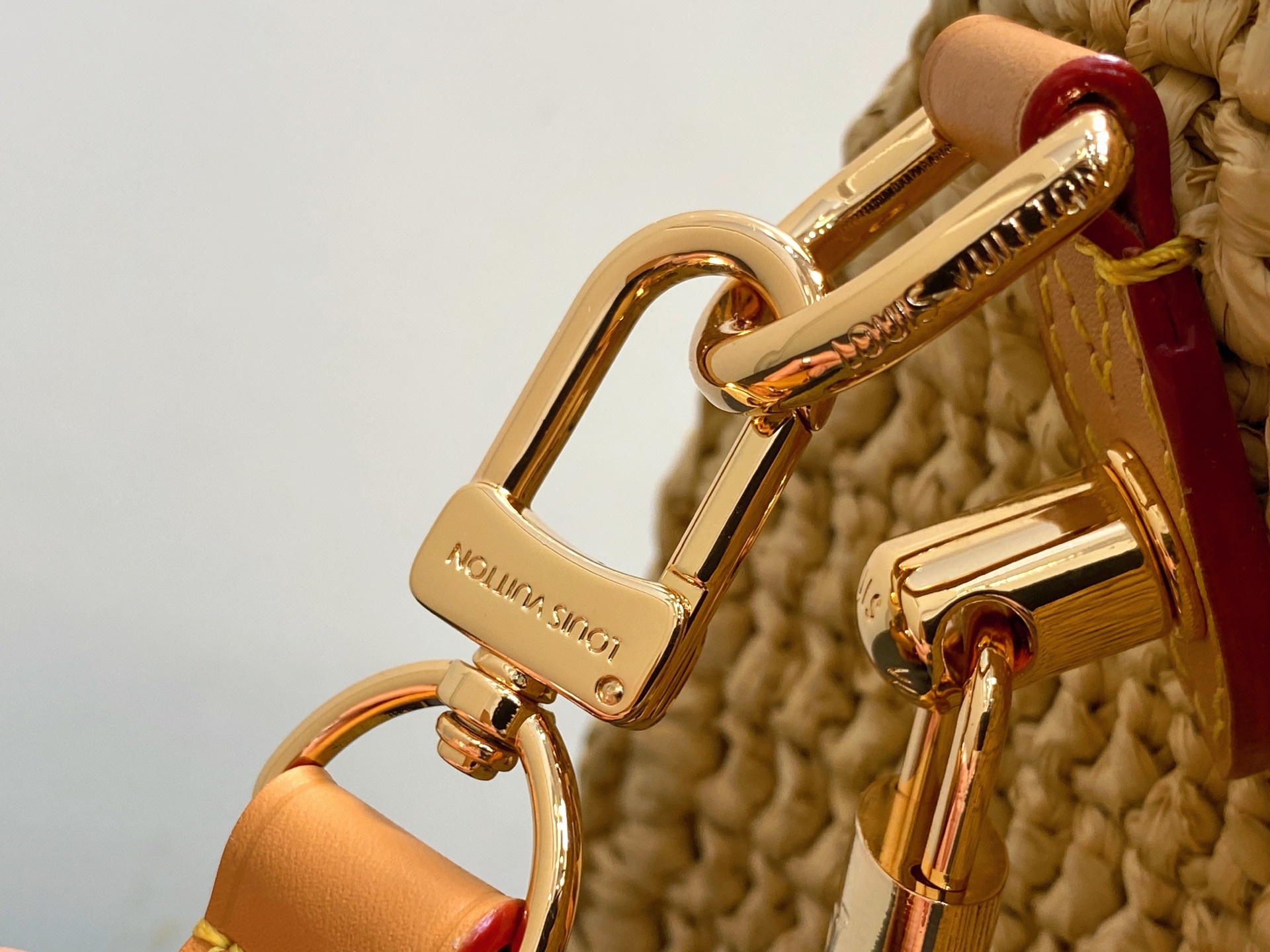 【顶级原单】M14457杏色 拉菲草编织speedy枕头包 当季新款 SPEEDY 30 BANDOUL