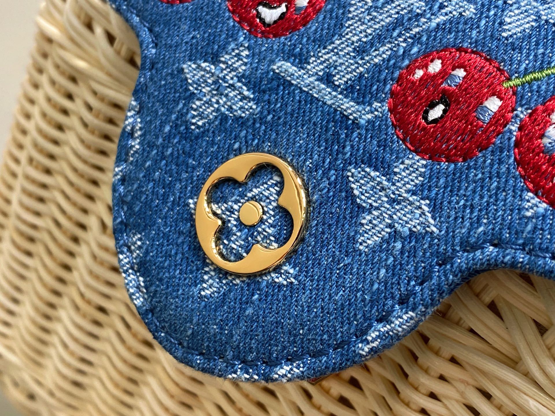 【顶级原单】M14295牛仔樱桃 编织cap那英款 LV x TM CAPUCINES 迷你手袋 本款