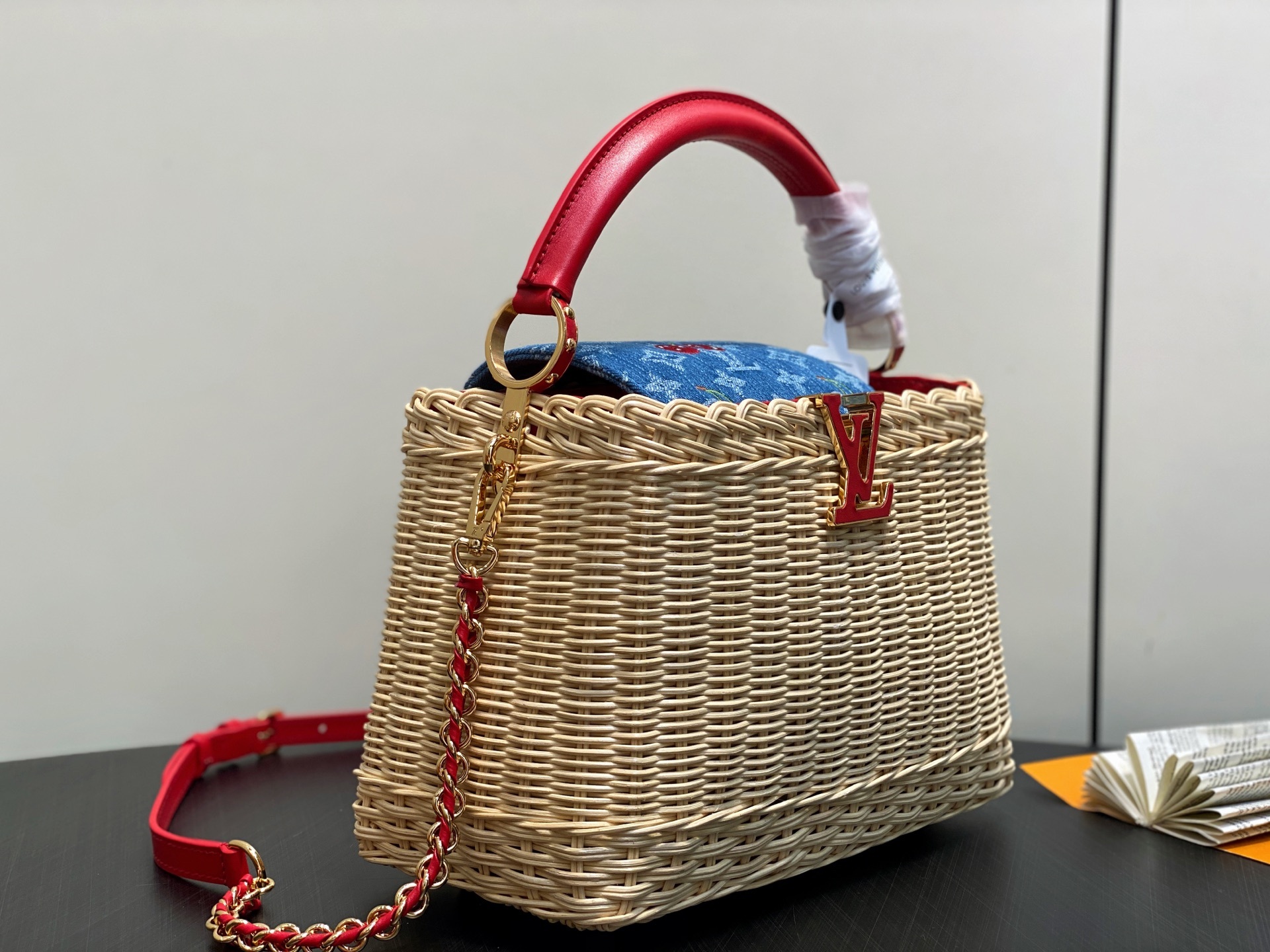 【顶级原单】M14295牛仔樱桃 编织cap那英款 LV x TM CAPUCINES BB手袋 本款