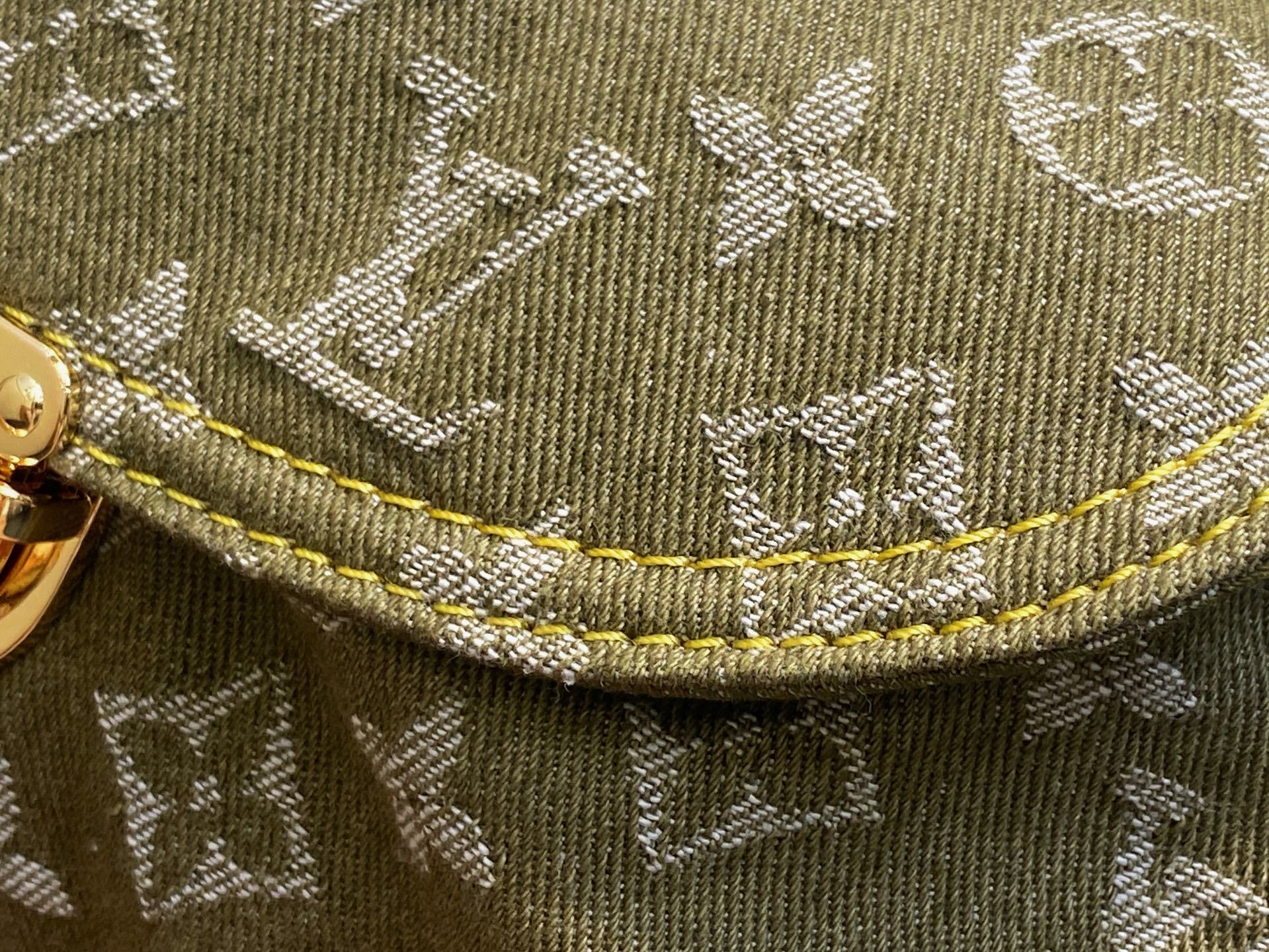 【顶级原单】M95217草绿色 丹宁牛仔腋下包 Vintage 牛仔挎包 中古绝版牛仔手包,夏日必备时尚