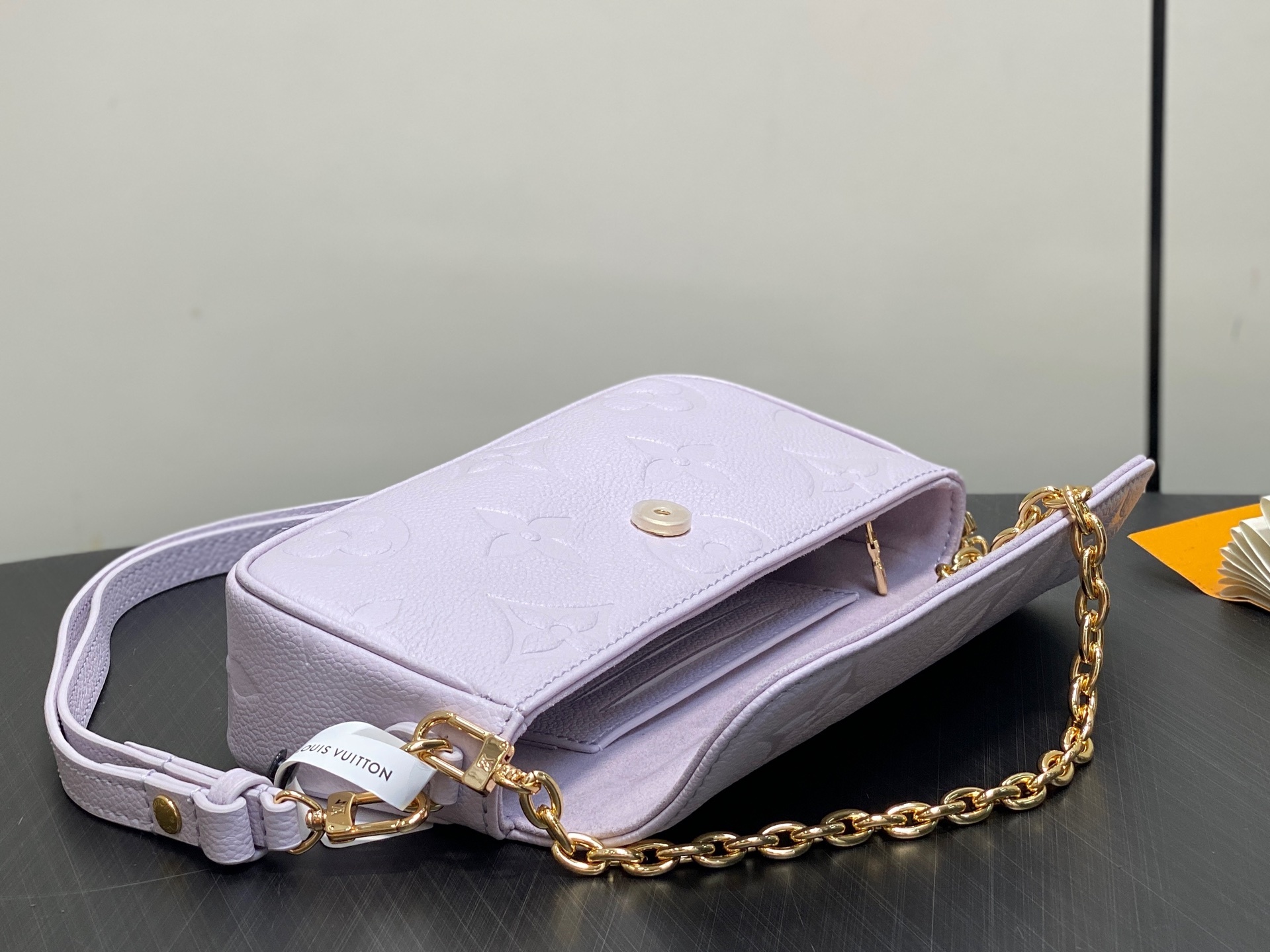 【顶级原单】M25714紫色 M82210 全皮链条腋下包 WALLET ON CHAIN IVY 手袋
