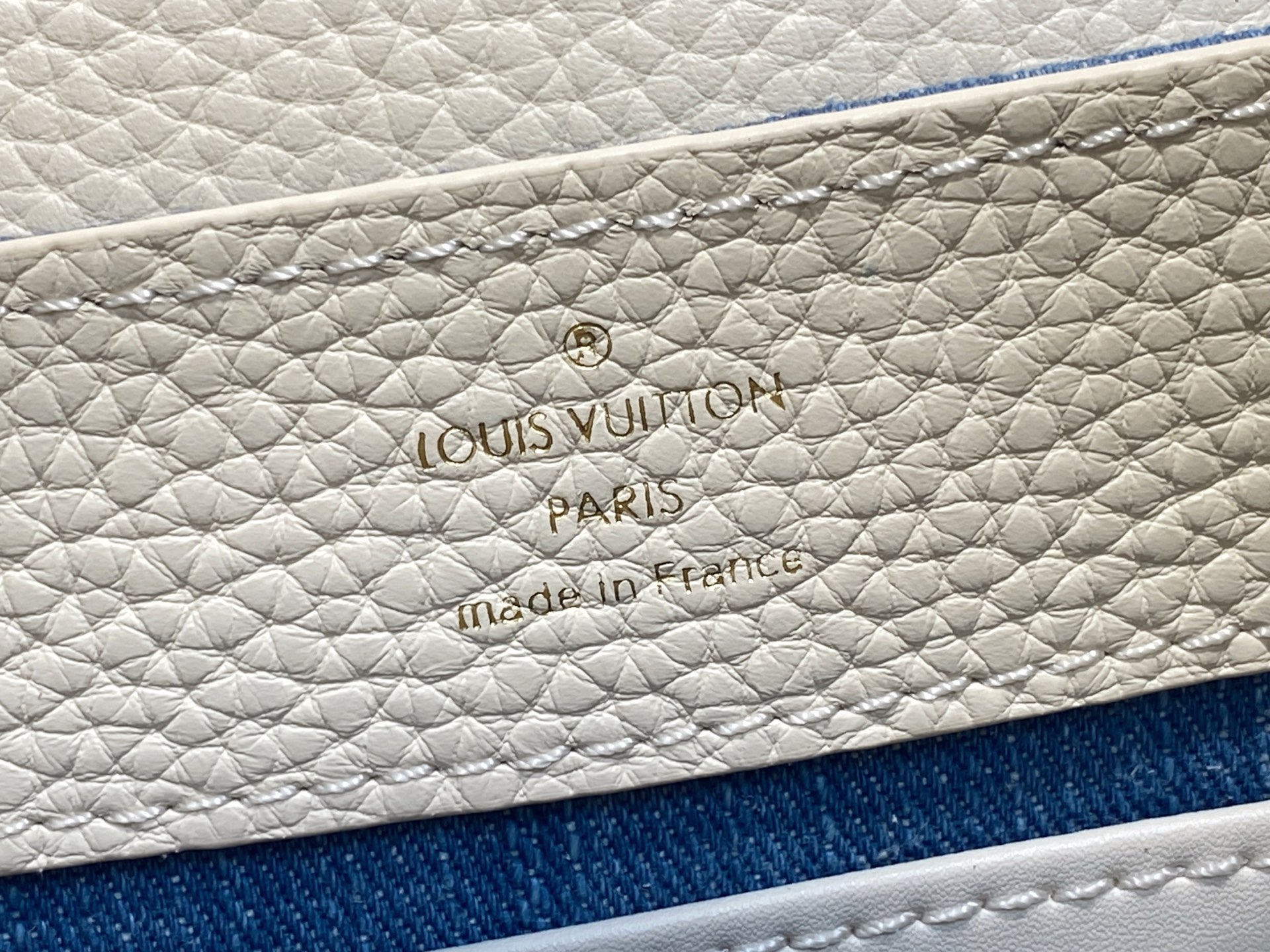 【顶级原单】M12947蓝色牛仔 全皮cap那英款 Capucines 迷你手袋 本款 Capucine