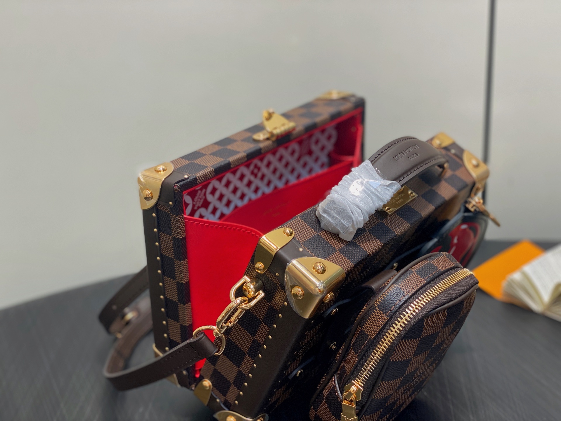 【顶级原单】N40765啡格 箱子盒子包 当季新款 SAWAGANI TRUNK 手袋 Sawagani