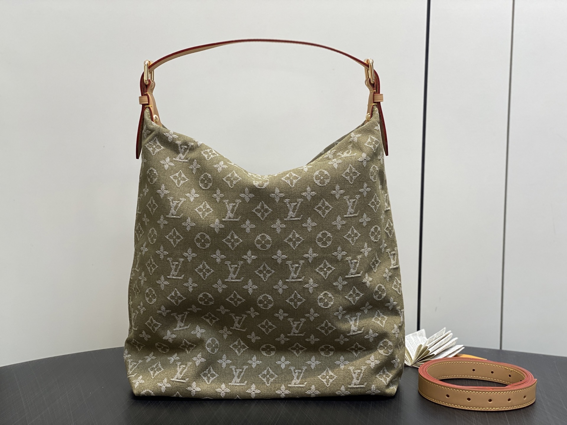 【顶级原单】M95211草绿色 大号丹宁牛仔布中古包 VINTAGE 手袋 M95210玫粉色 M950