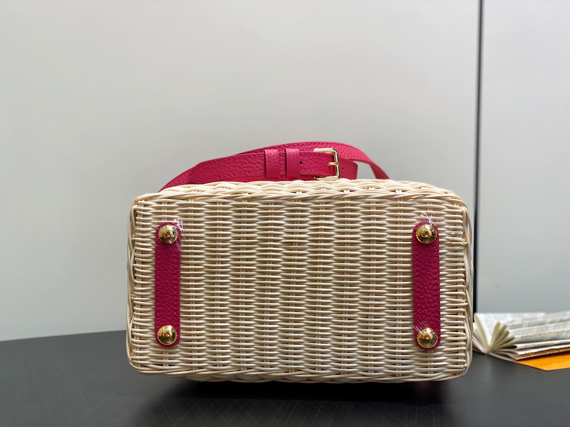 【顶级原单】M26005玫红编织 全皮cap那英款 CAPUCINES BB 手袋 m11617 棕色