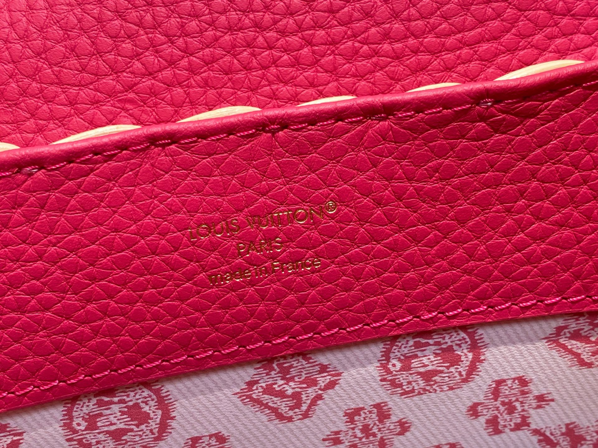 【顶级原单】M26005玫红编织 全皮cap那英款 CAPUCINES BB 手袋 m11617 棕色