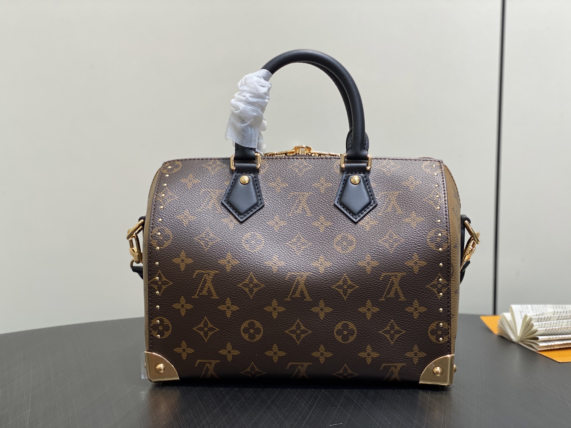 【顶级原单】M26181老花 走秀款单肩包 Trunk Speedy 25 手袋 路易威登 Trunk 