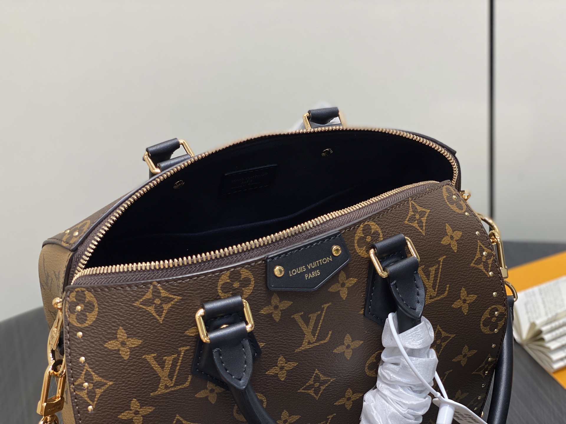 【顶级原单】M26181老花 走秀款单肩包 Trunk Speedy 25 手袋 路易威登 Trunk 