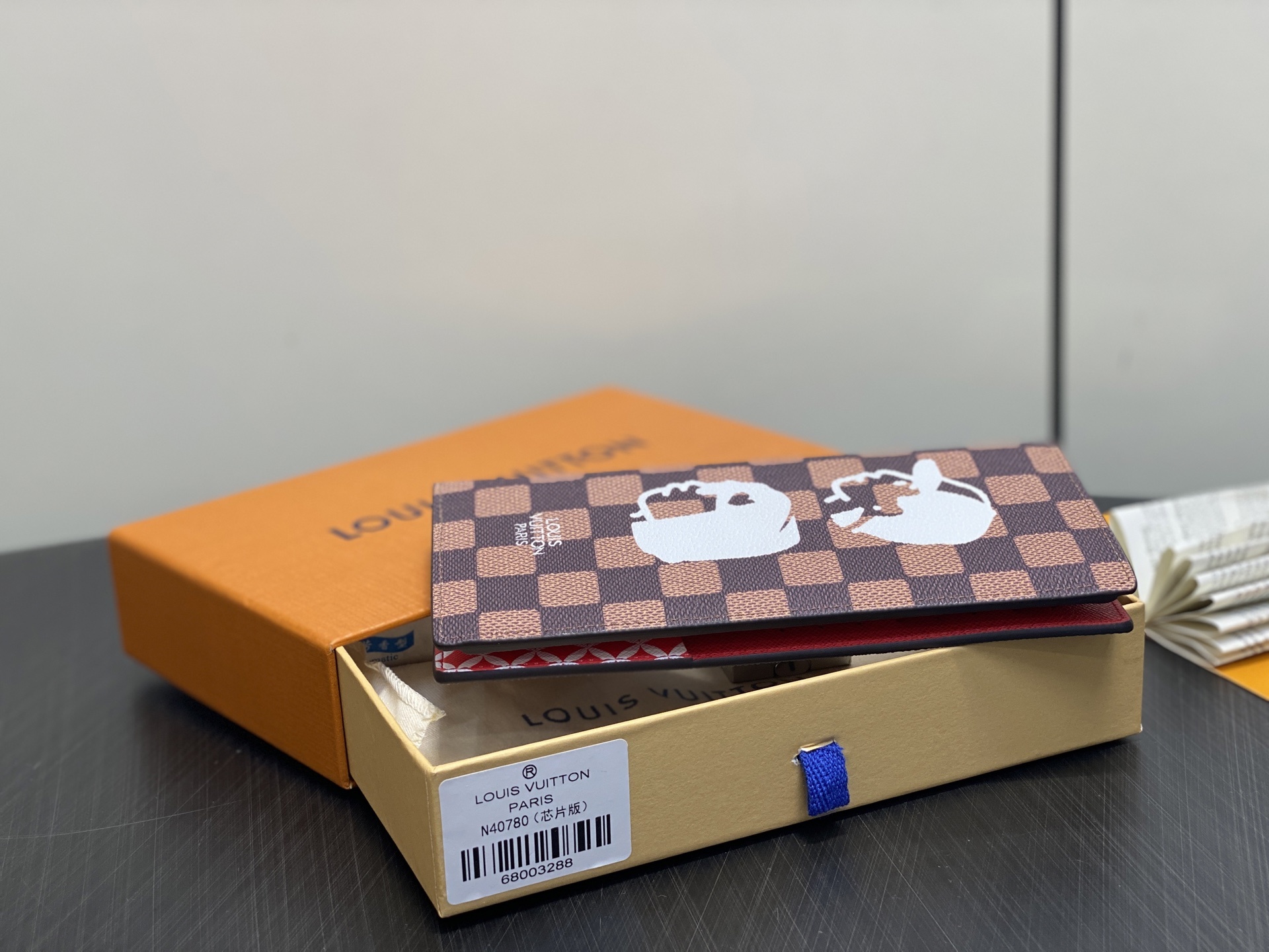 【顶级原单】N40780啡格 Lv nigo联名 头像丝印长款西装夹钱包 当季新款 BRAZZA 钱夹