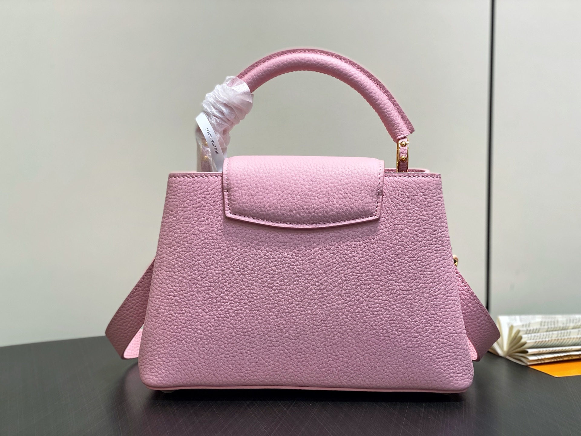 【顶级原单】M14970粉色 链条全皮cap那英款 CAPUCINES BB手袋 Capucines 系