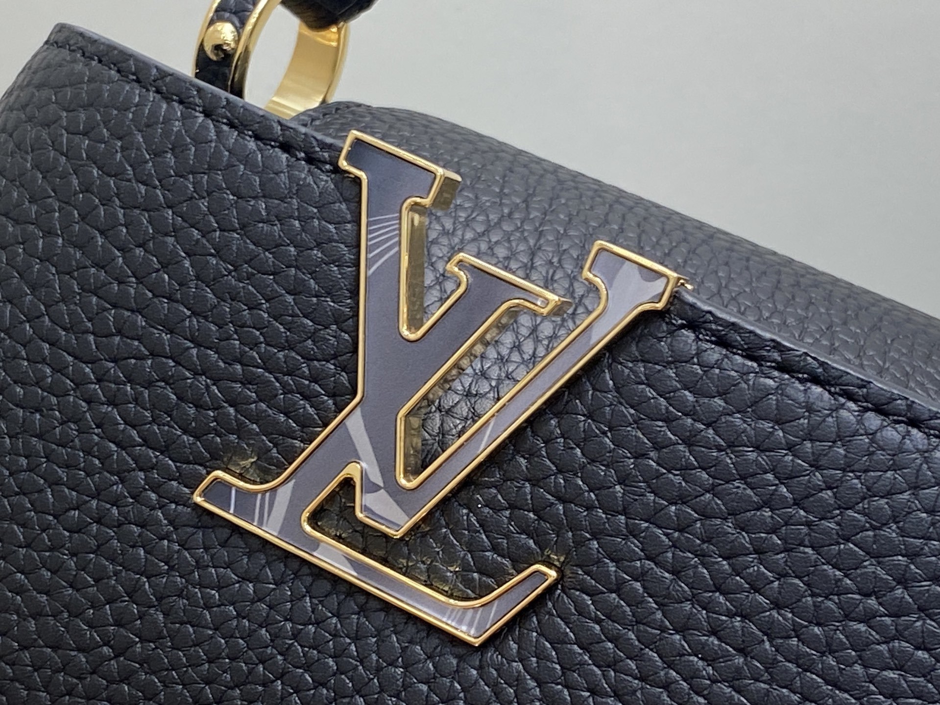 【顶级原单】M14970黑色 链条全皮cap那英款 CAPUCINES 迷你手袋 Capucines 系