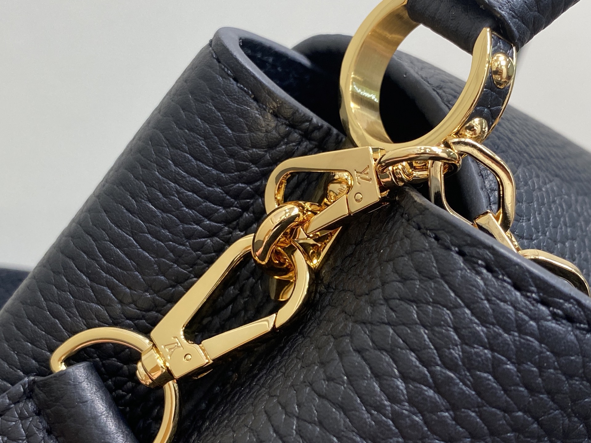 【顶级原单】M14970黑色 链条全皮cap那英款 CAPUCINES 迷你手袋 Capucines 系