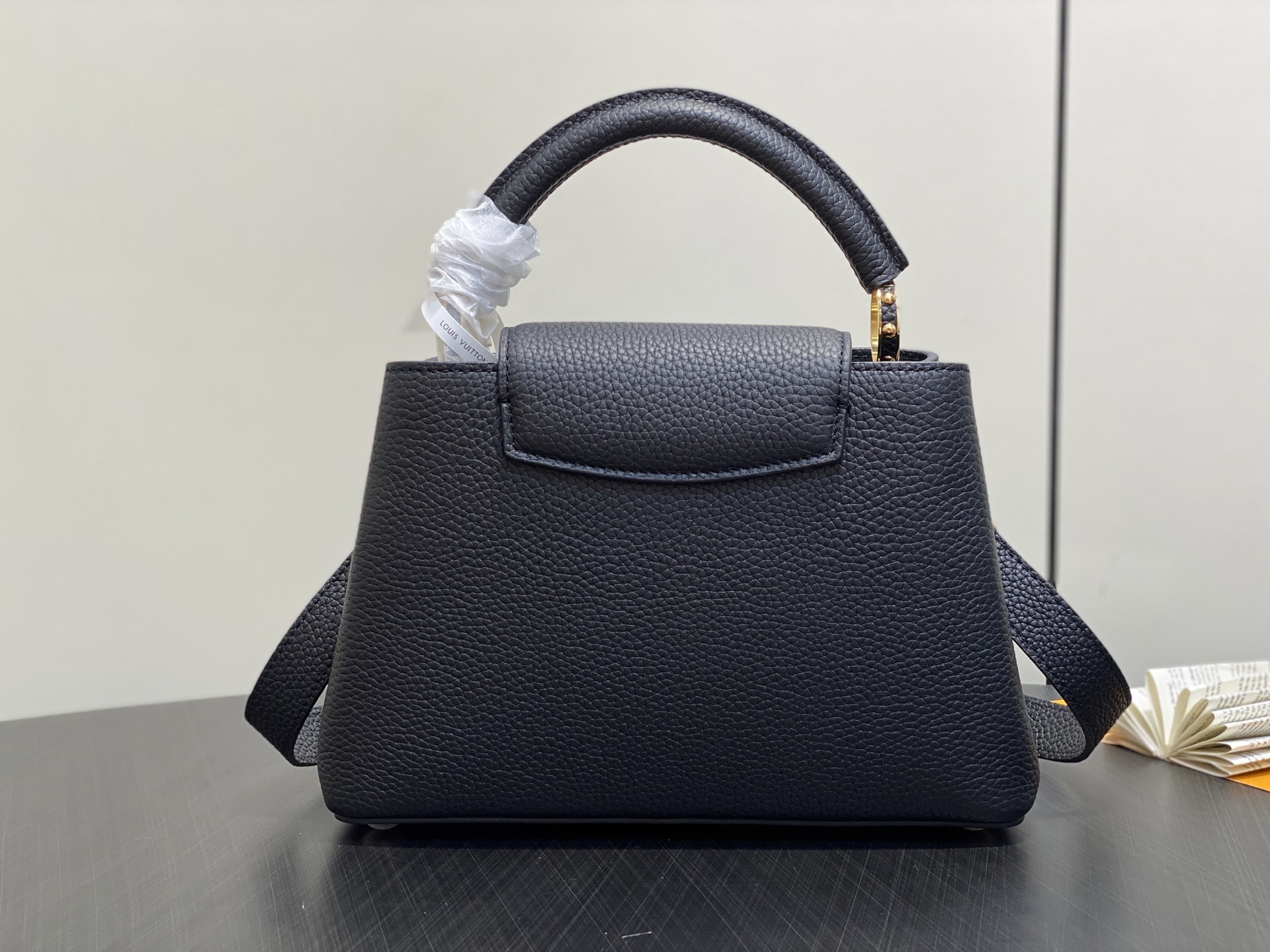 【顶级原单】M14970黑色 链条全皮cap那英款 CAPUCINES BB手袋 Capucines 系