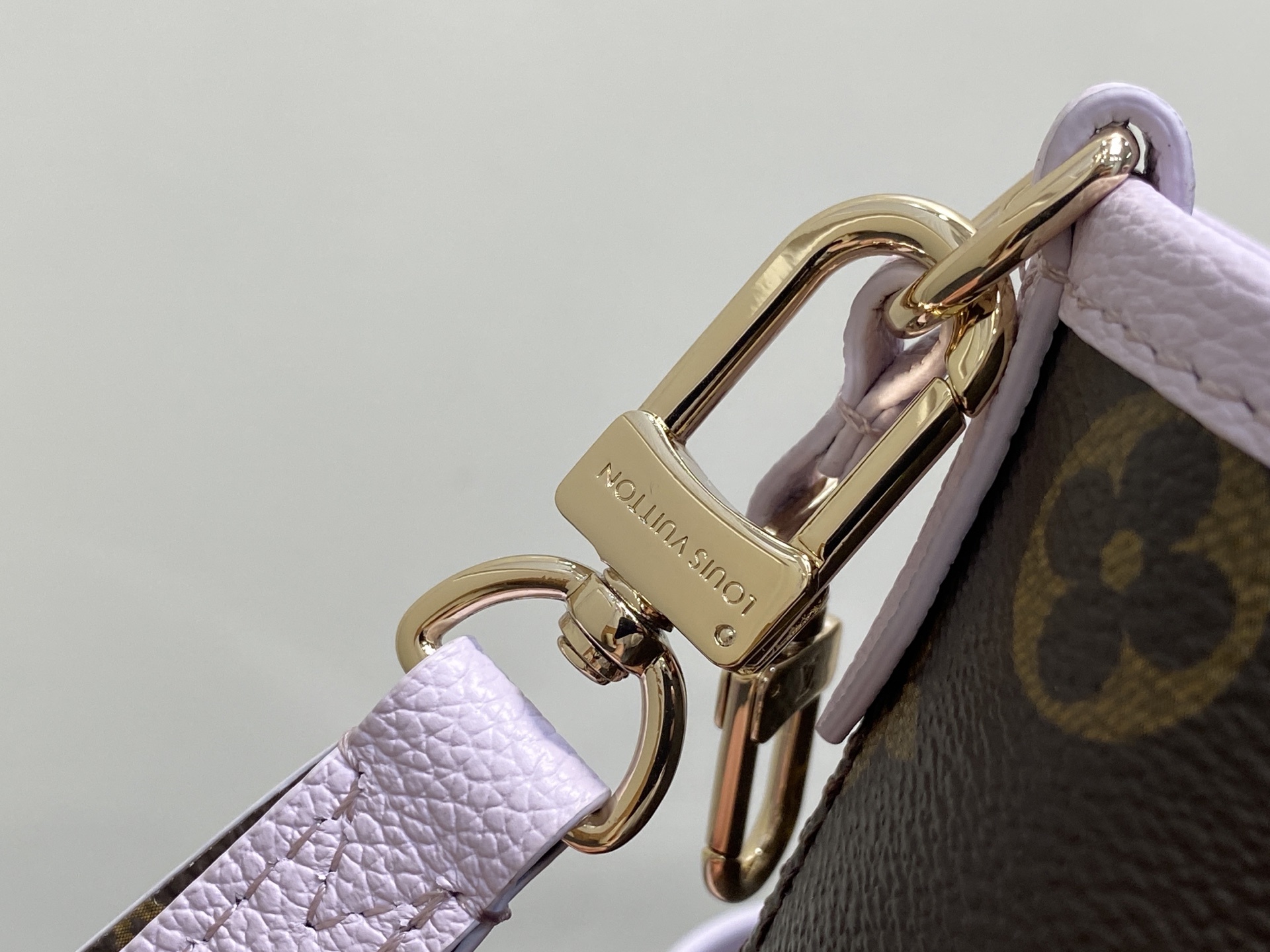 【顶级原单】M25656老花浅紫色 双面小号购物袋 Neverfull Bandoulière Insi