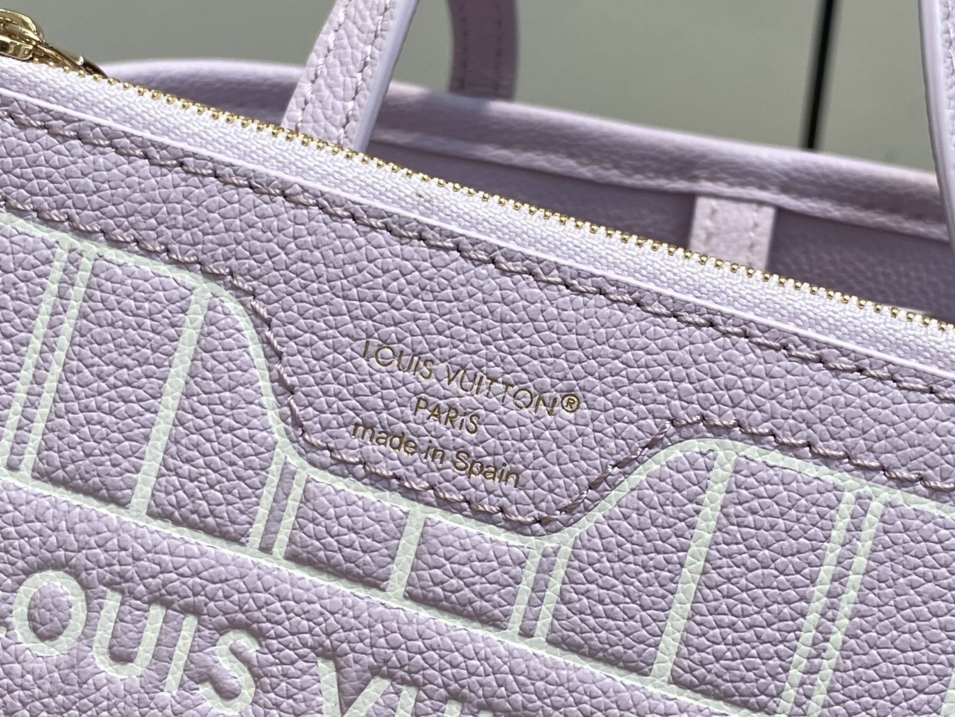 【顶级原单】M25656老花浅紫色 双面小号购物袋 Neverfull Bandoulière Insi