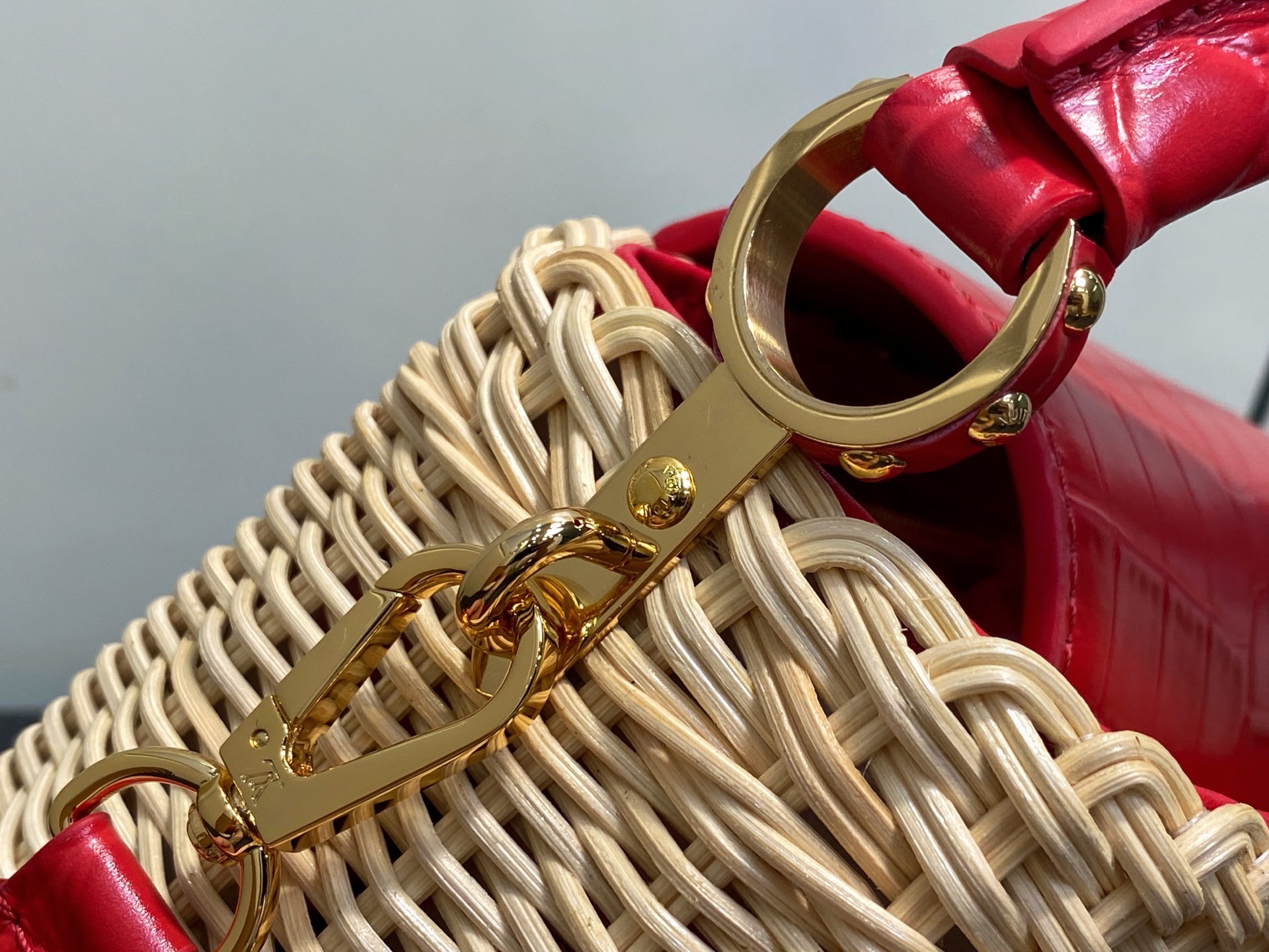 【顶级原单】M88126红色编织 鳄鱼纹cap那英款 CAPUCINES mini 手袋 本款 Capu