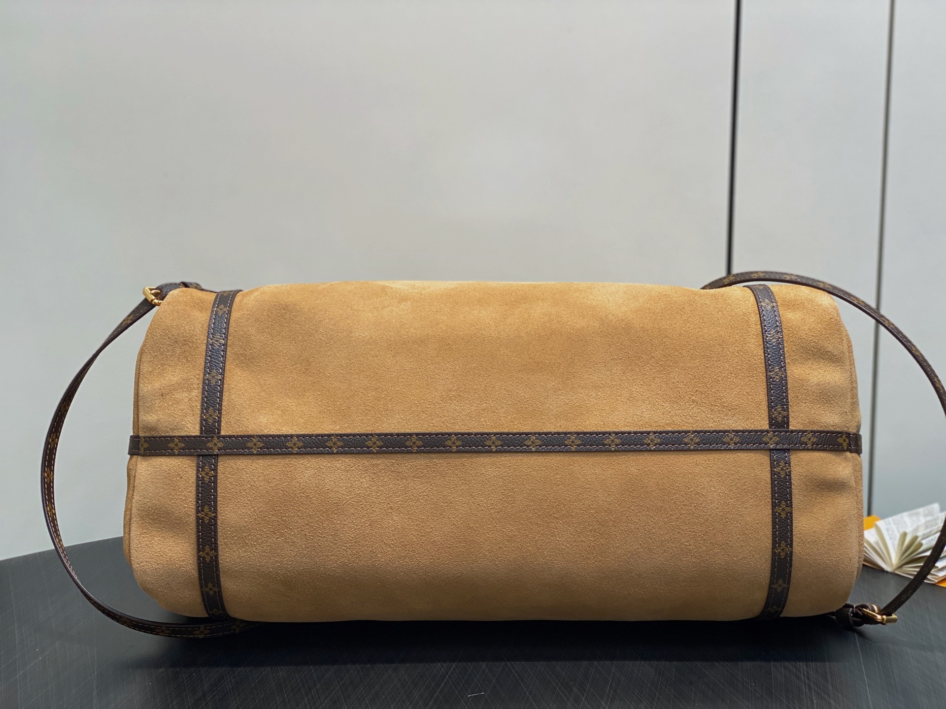 【顶级原单】M26451杏色磨砂皮 全皮大号speedy枕头包 当季新款 EXPRESS 大号手袋 Ex