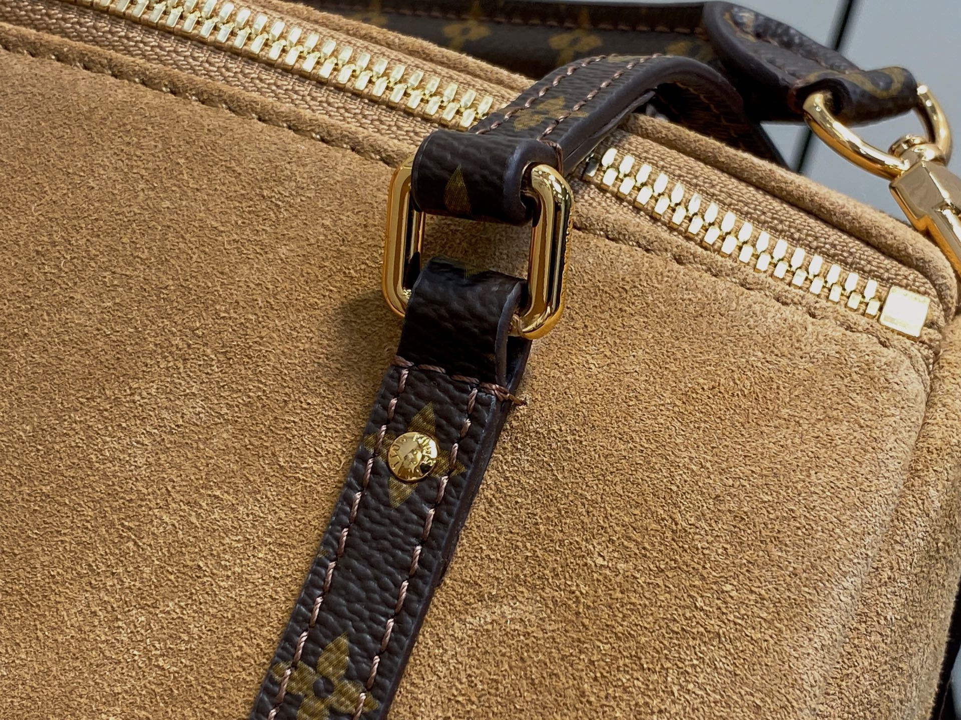 【顶级原单】M26451杏色磨砂皮 全皮大号speedy枕头包 当季新款 EXPRESS 大号手袋 Ex