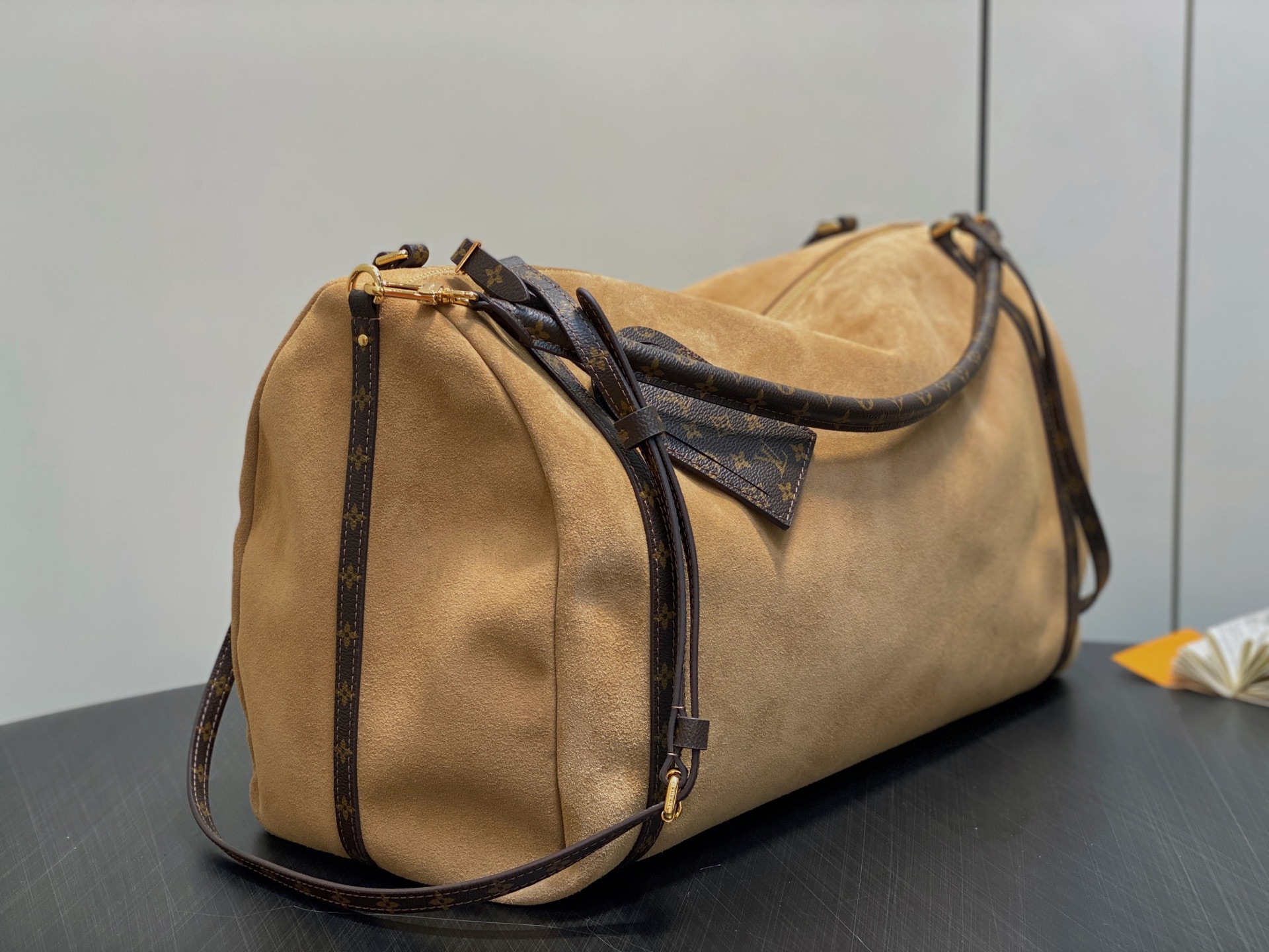 【顶级原单】M26451杏色磨砂皮 全皮大号speedy枕头包 当季新款 EXPRESS 大号手袋 Ex